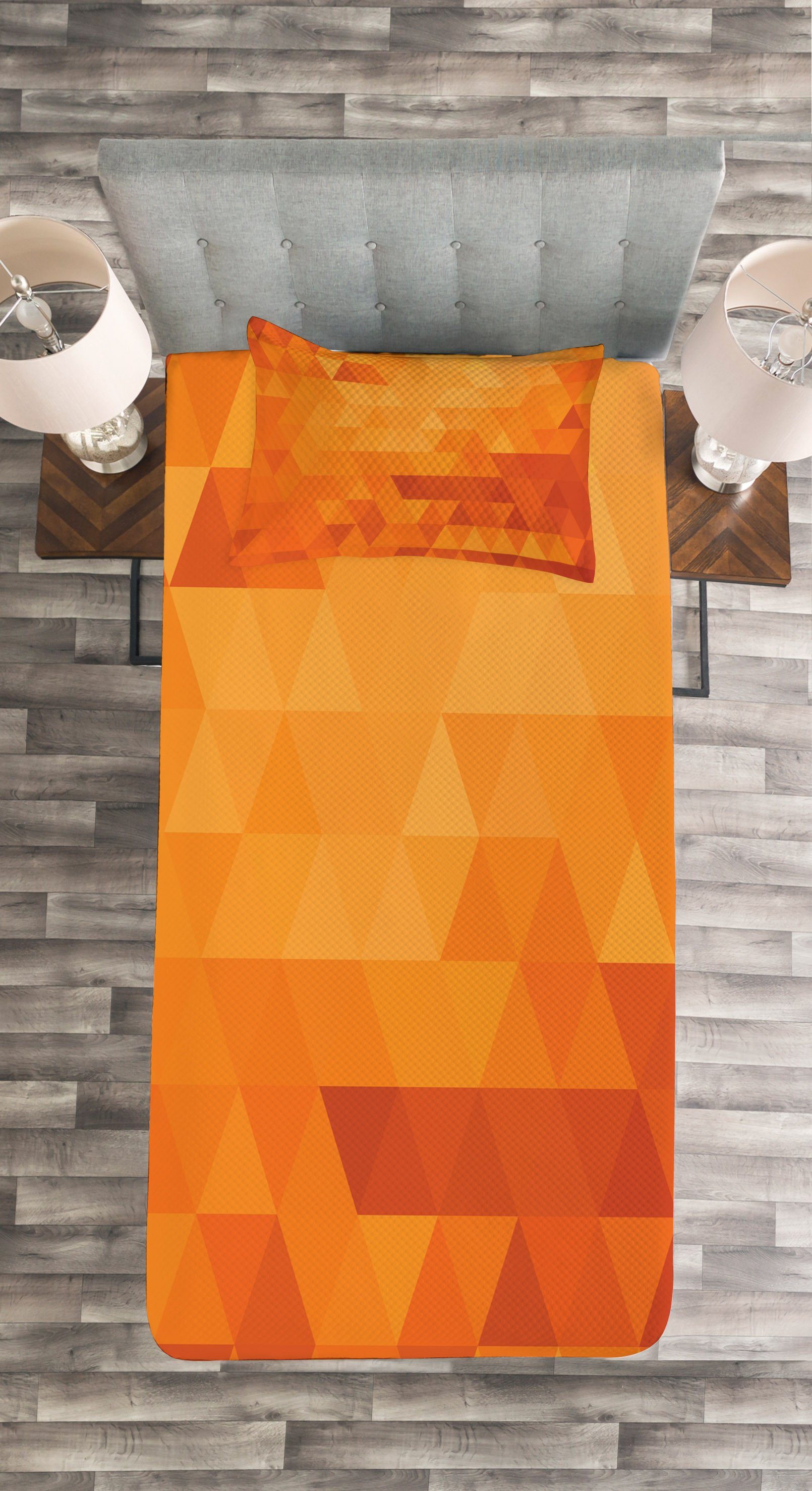 Kissenbezügen Waschbar, Burnt Set Abakuhaus, orange Tagesdecke Muster Formen und mit