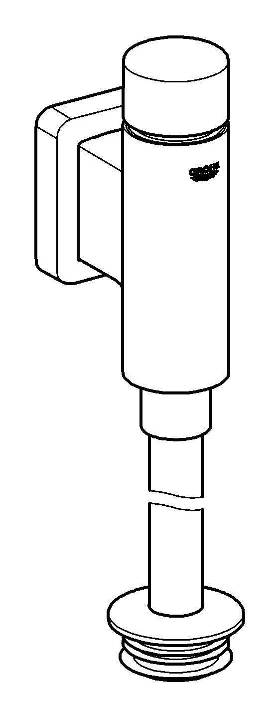Grohe Urinal-Druckspüler Rondo, Ohne Vorabsperrung - Chrom