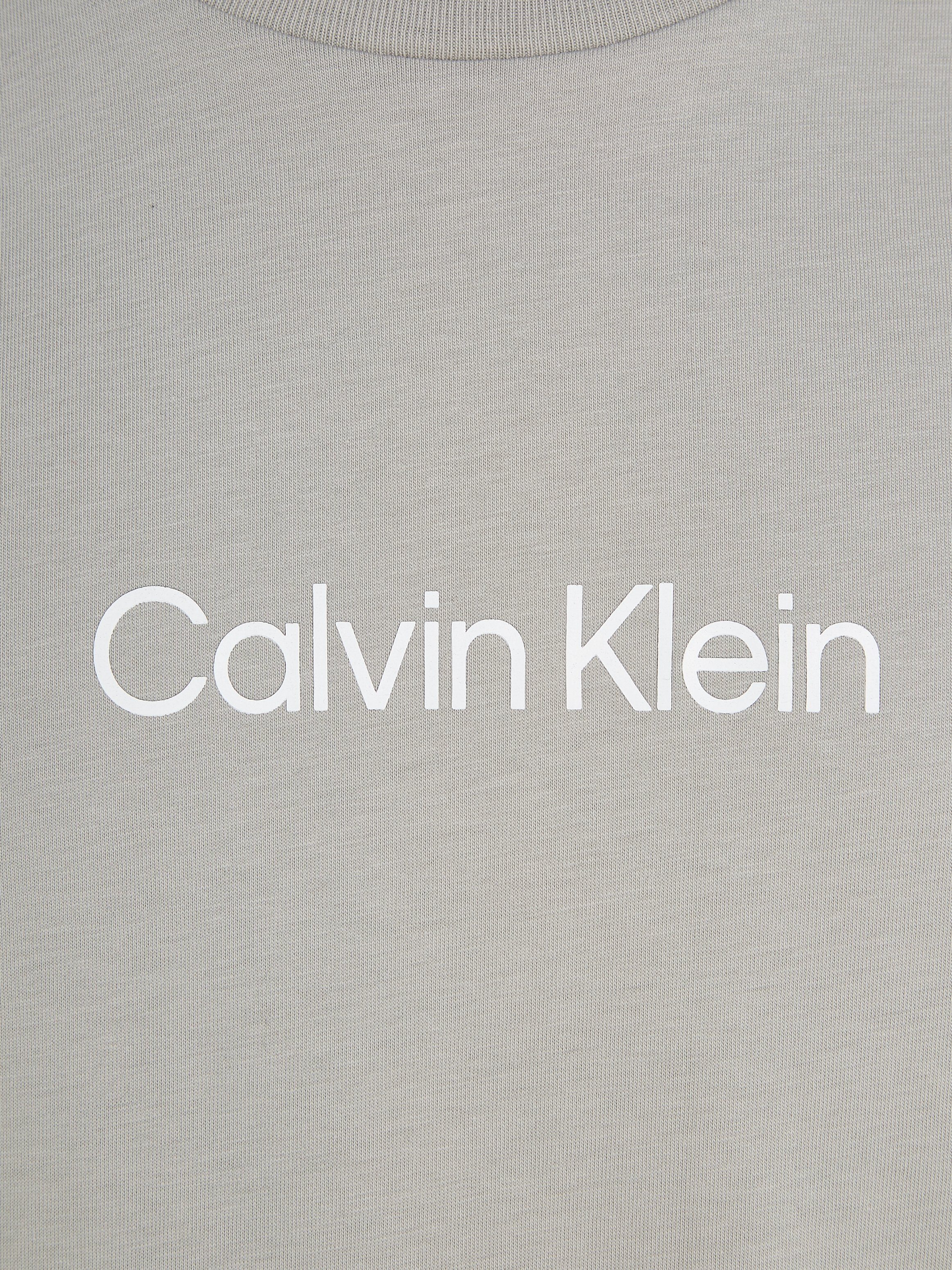 Klein T-SHIRT Markenlabel LOGO HERO mit T-Shirt Calvin COMFORT Ghost aufgedrucktem Gray
