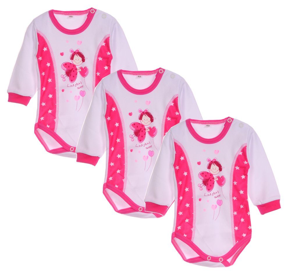 La Bortini Body Bodys 3er Set Pink Käfer