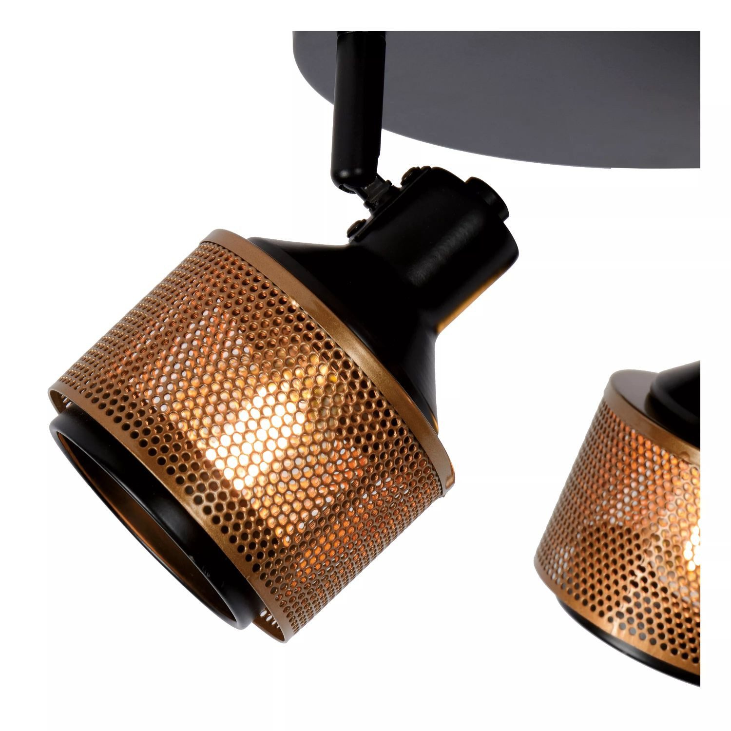 Licht-Erlebnisse Deckenstrahler KAVOR, ohne Leuchtmittel, Metall verstellbar B: 35 cm in Schwarz Bronze E14 3-flammig