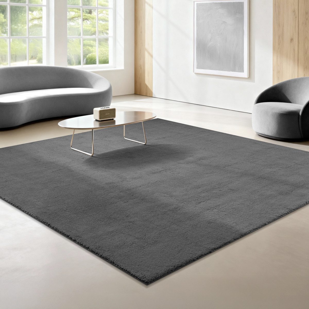 the carpet Teppich Relax kuschelig & Super Soft, Anti-Rutsch Unterseite, re günstig online kaufen