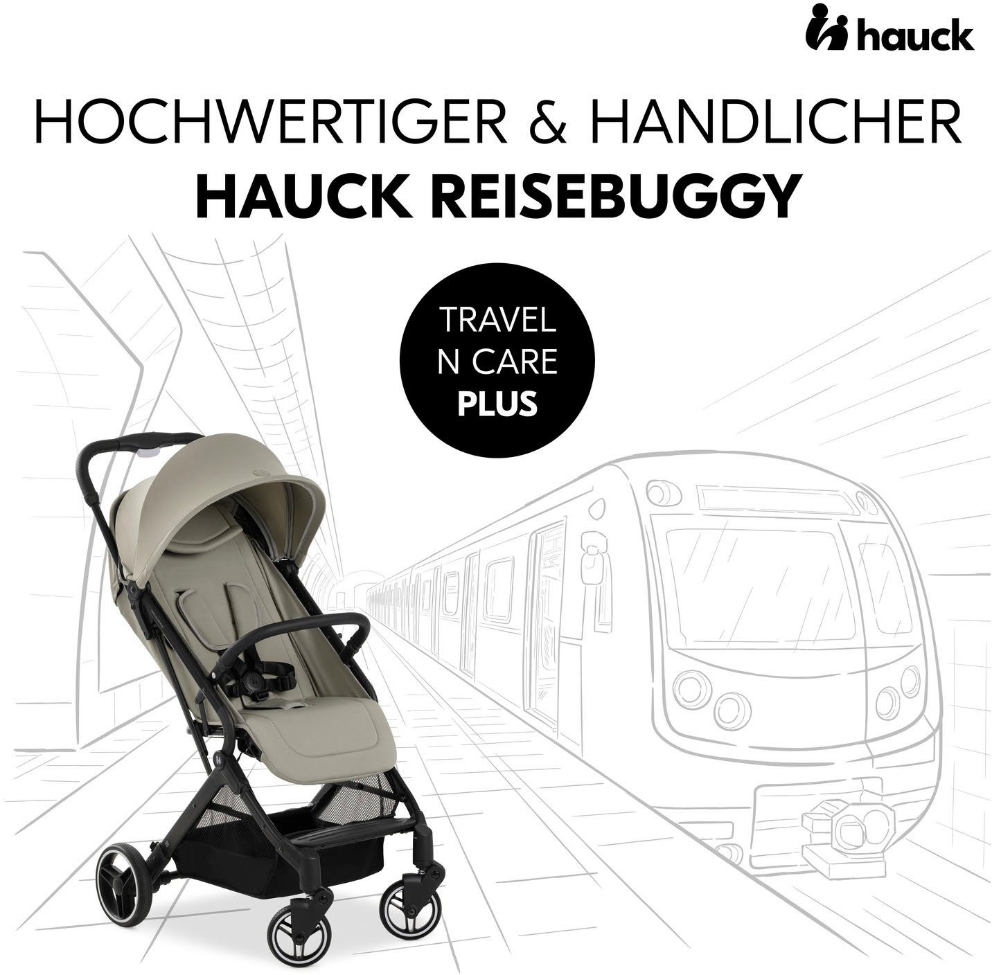 dark Care N Hauck Travel Plus, olive Kinder-Buggy