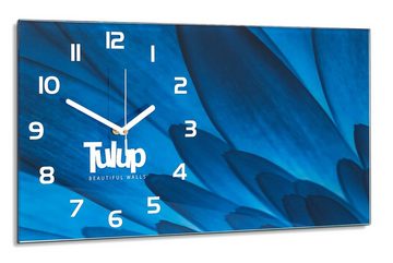 Tulup Wanduhr aus Glas Glasbild Glasuhr Gehärtetes 3D Abstraktion 60 cm x 30 cm