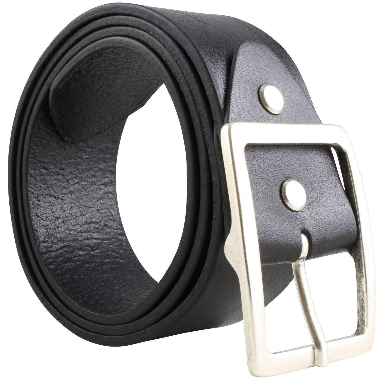 - BELTINGER mit Ledergürtel Altsilber Tabac, Vollrindleder aus Leder-Gürte Doppel-Schnalle 4,5 cm Jeansgürtel