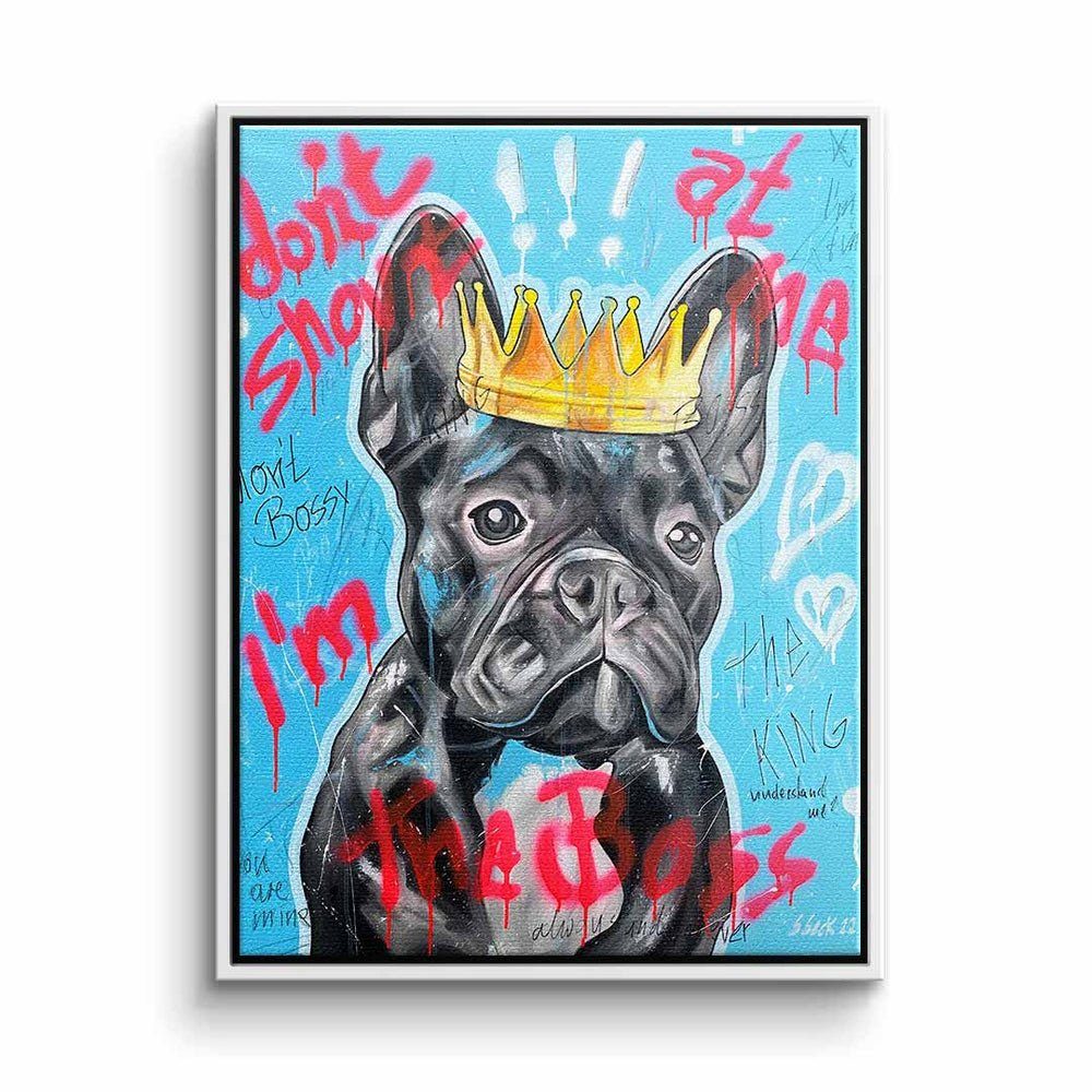 DOTCOMCANVAS® Leinwandbild, Seck I'm by designed Sabrina the Premium Motivationsbild Rahmen silberner King - 