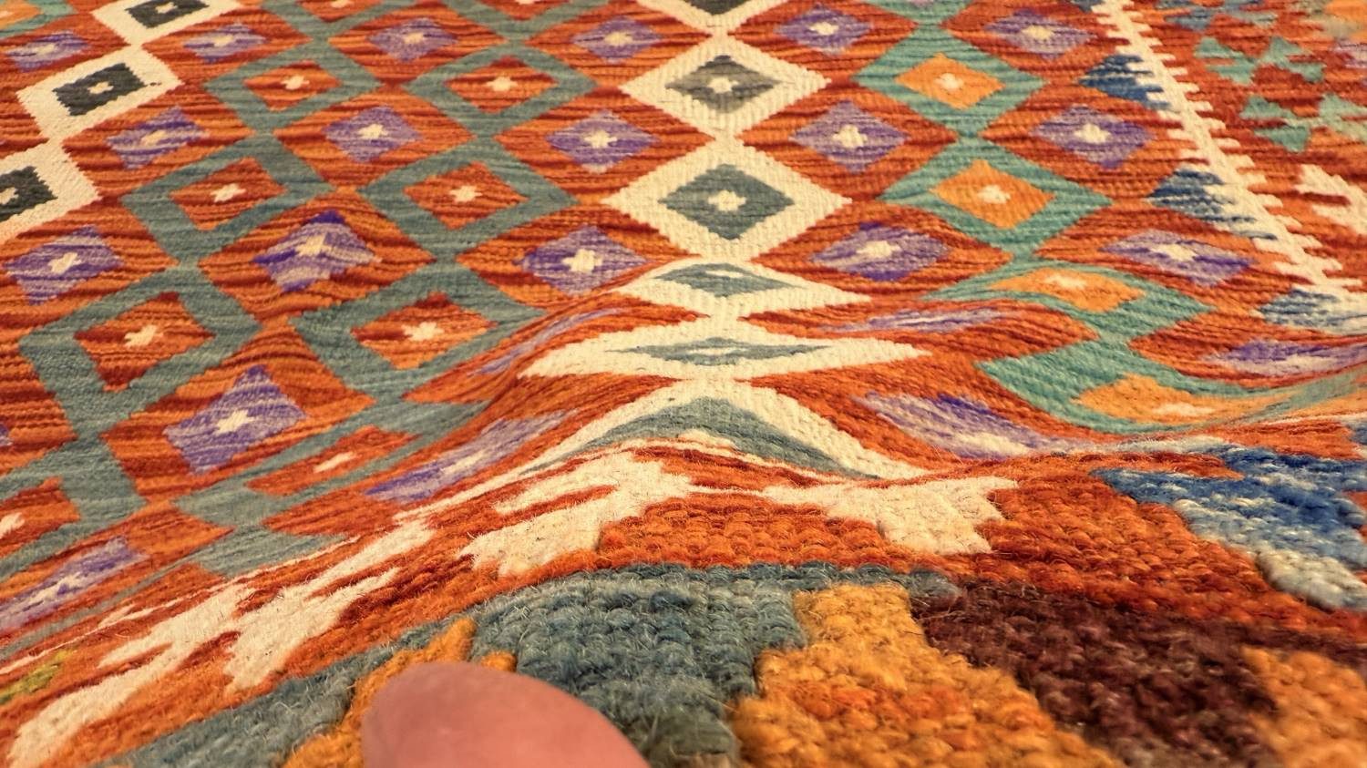 Rug Studios Teppich KELIM ORIGINAL HANDGEARBEITET, Rechteckig, Höhe: 5 mm, Handgefertigt, 150 x 204 cm, Multi