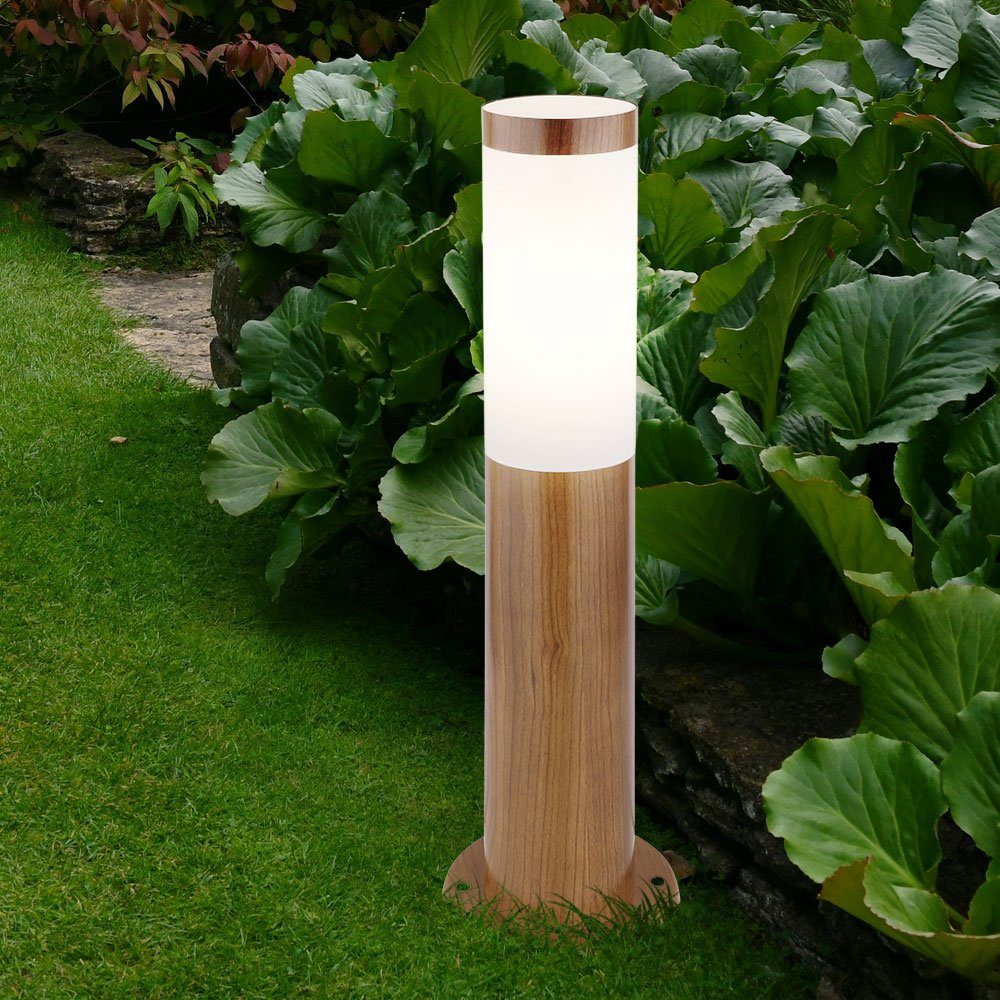 Globo Sockelleuchten, Leuchtmittel nicht Edelstahl inklusive, Standleuchte Terrassenlampe Wegeleuchten Außen Garten