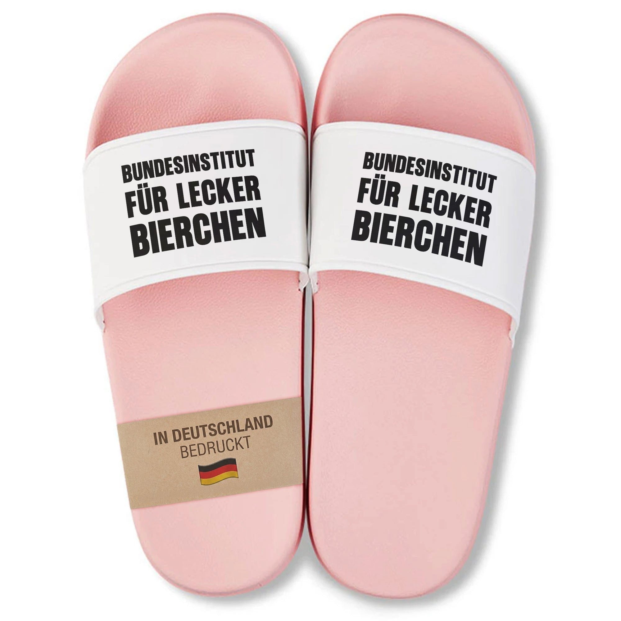 22Feels Badelatschen Damen Pink Geschenk lustig Bier Spruch Party Urlaub Badepantolette IN DEUTSCHLAND BEDRUCKT