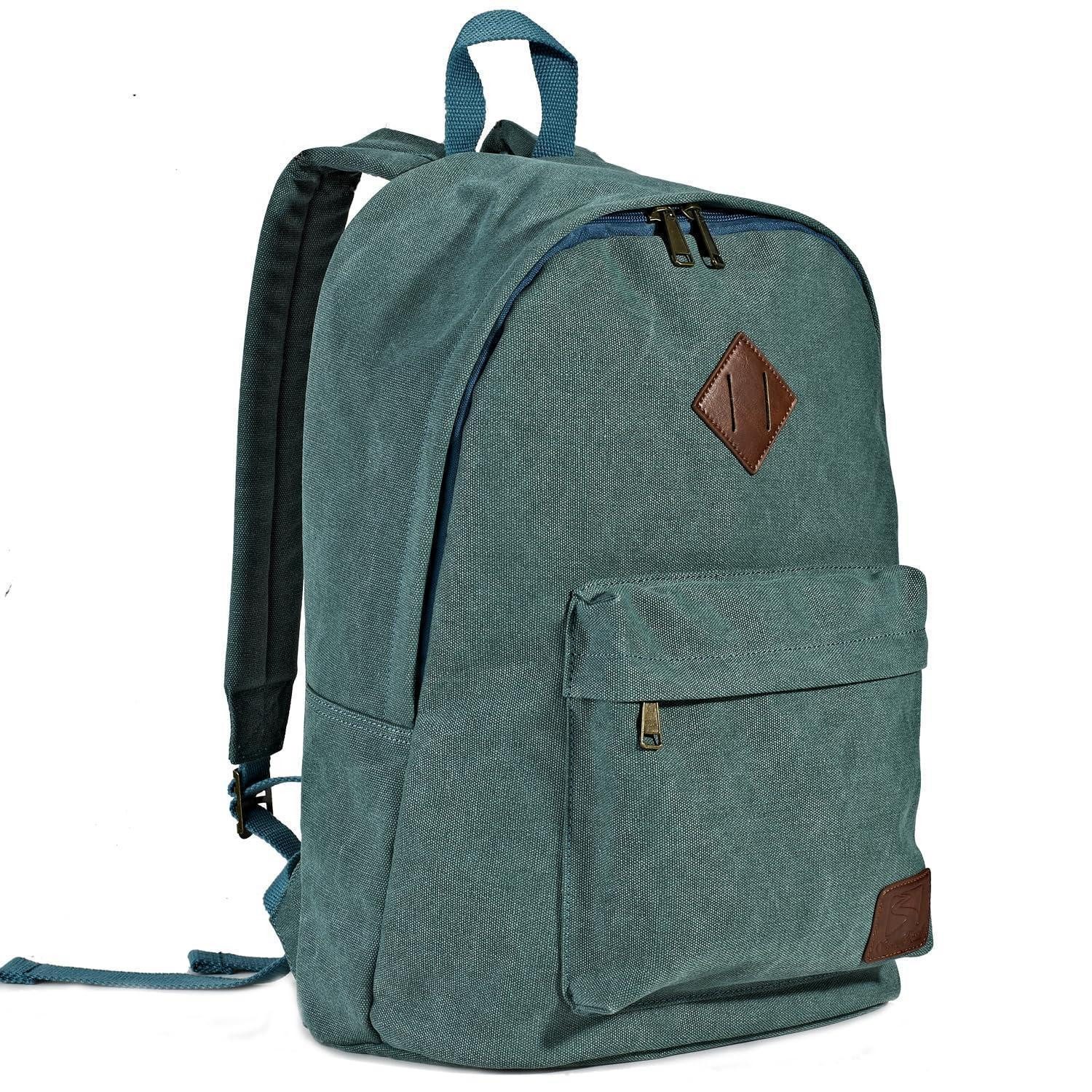 LuxusKollektion Laptoprucksack Canvas Vintage Rucksack Türkis 28L