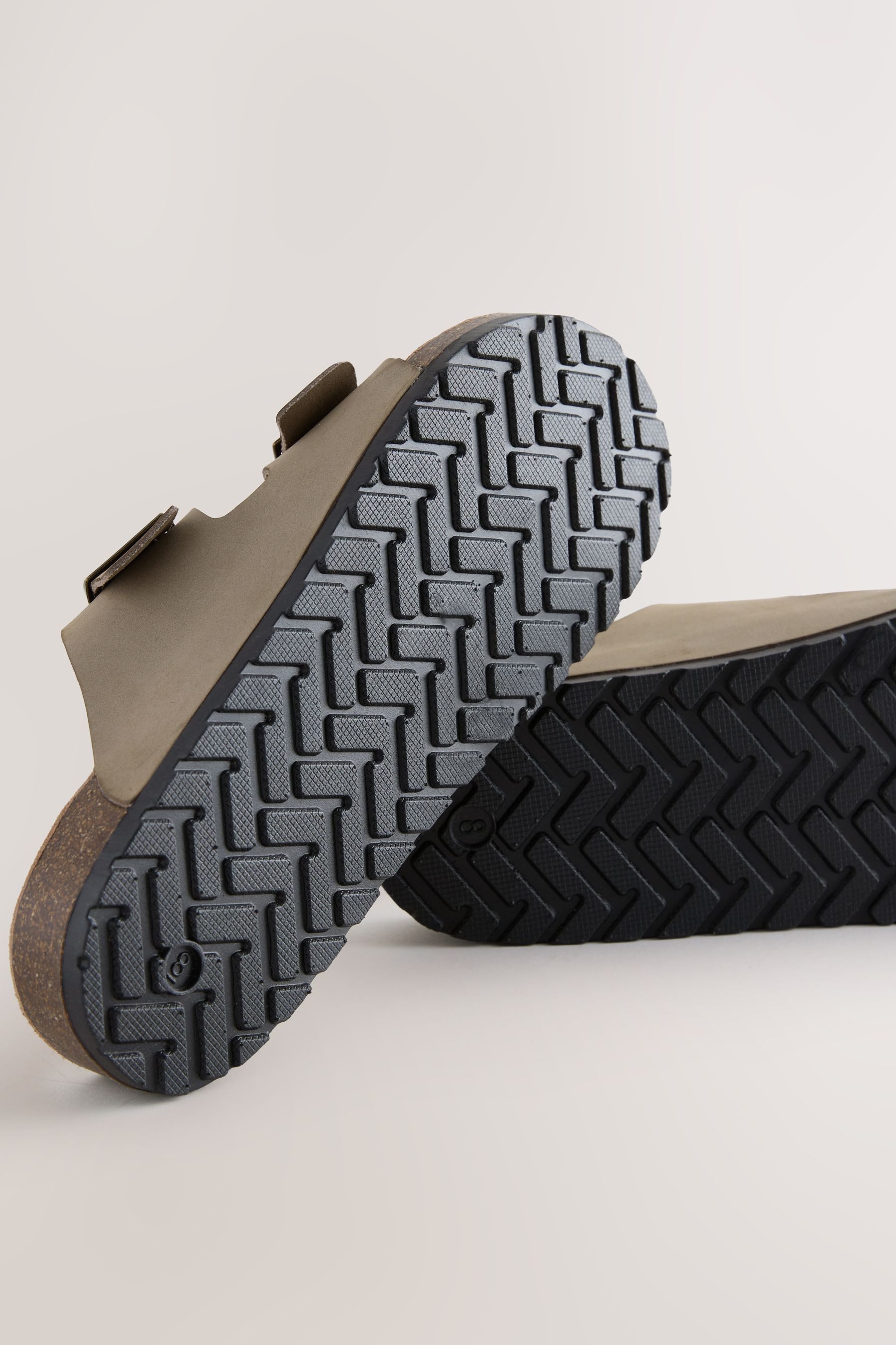 Next Ledersandalen mit zwei Schnallen Pantolette (1-tlg)