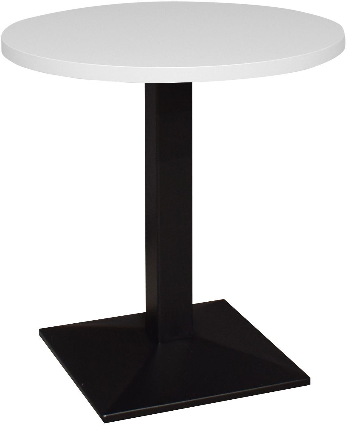 Mäusbacher Bistrotisch Big Bistro Metall, Quadrat-Säulengestell, eckige Platte Ø 70 cm H 75 cm