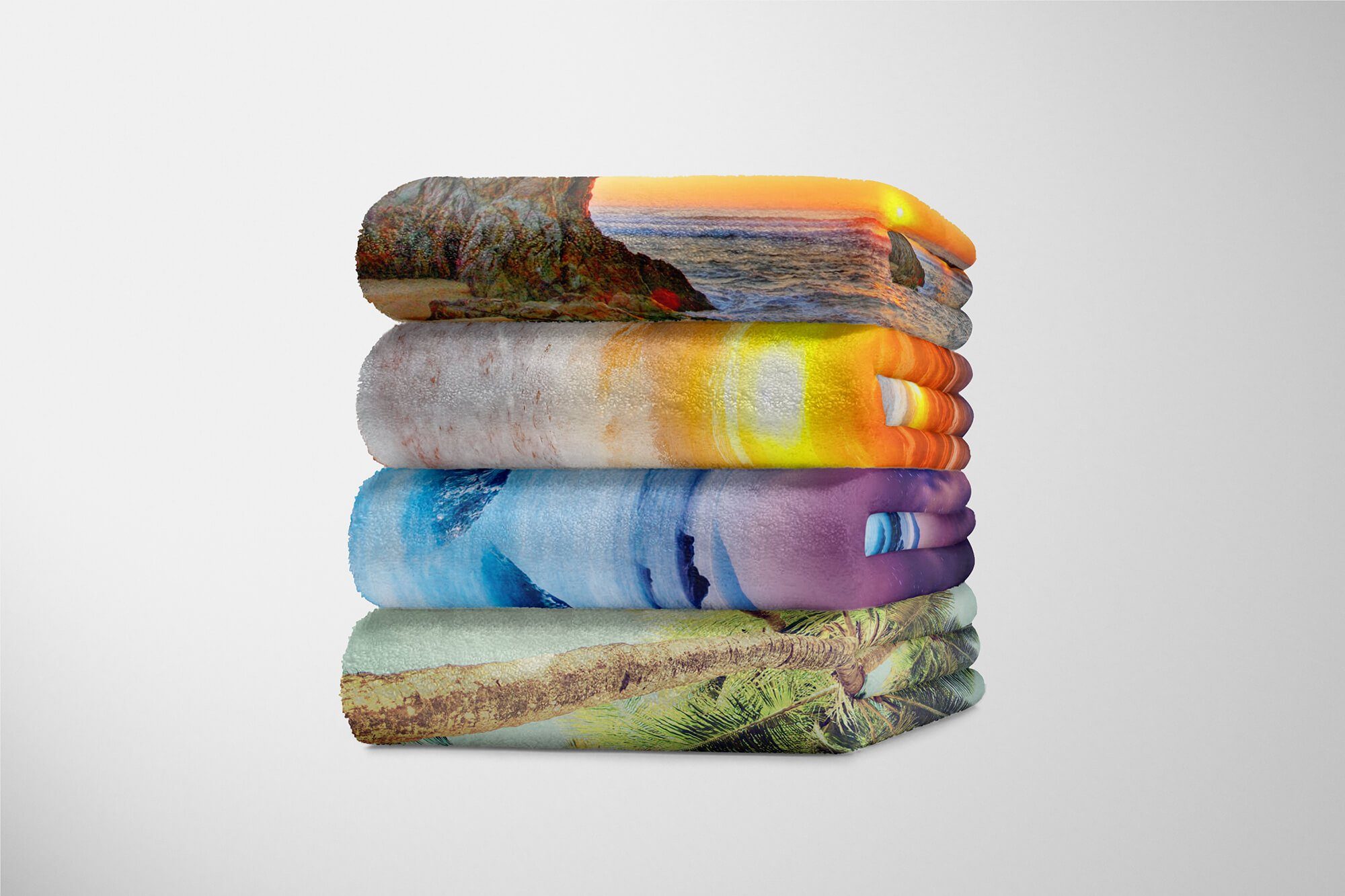 Fotomotiv Saunatuch Baumwolle-Polyester-Mix mit Handtuch Handtücher Kuscheldecke Meer S, (1-St), Strandhandtuch Art Sinus Nachthimmel Handtuch