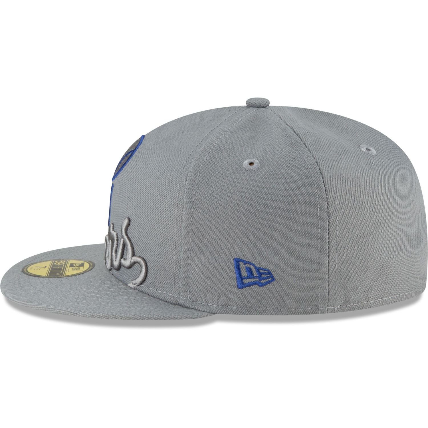 Dodgers STORM Fitted Team 59Fifty GREY Los Cooperstown Cap Angeles MLB New Era