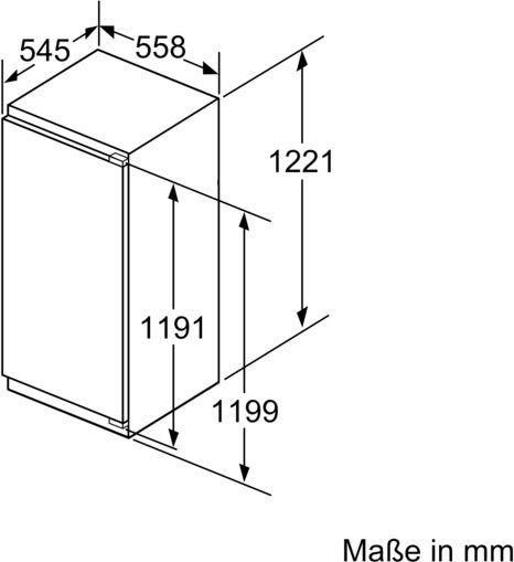 BOSCH Einbaukühlschrank 8 KIF41ADD0, 122,1 cm hoch, cm breit 55,8