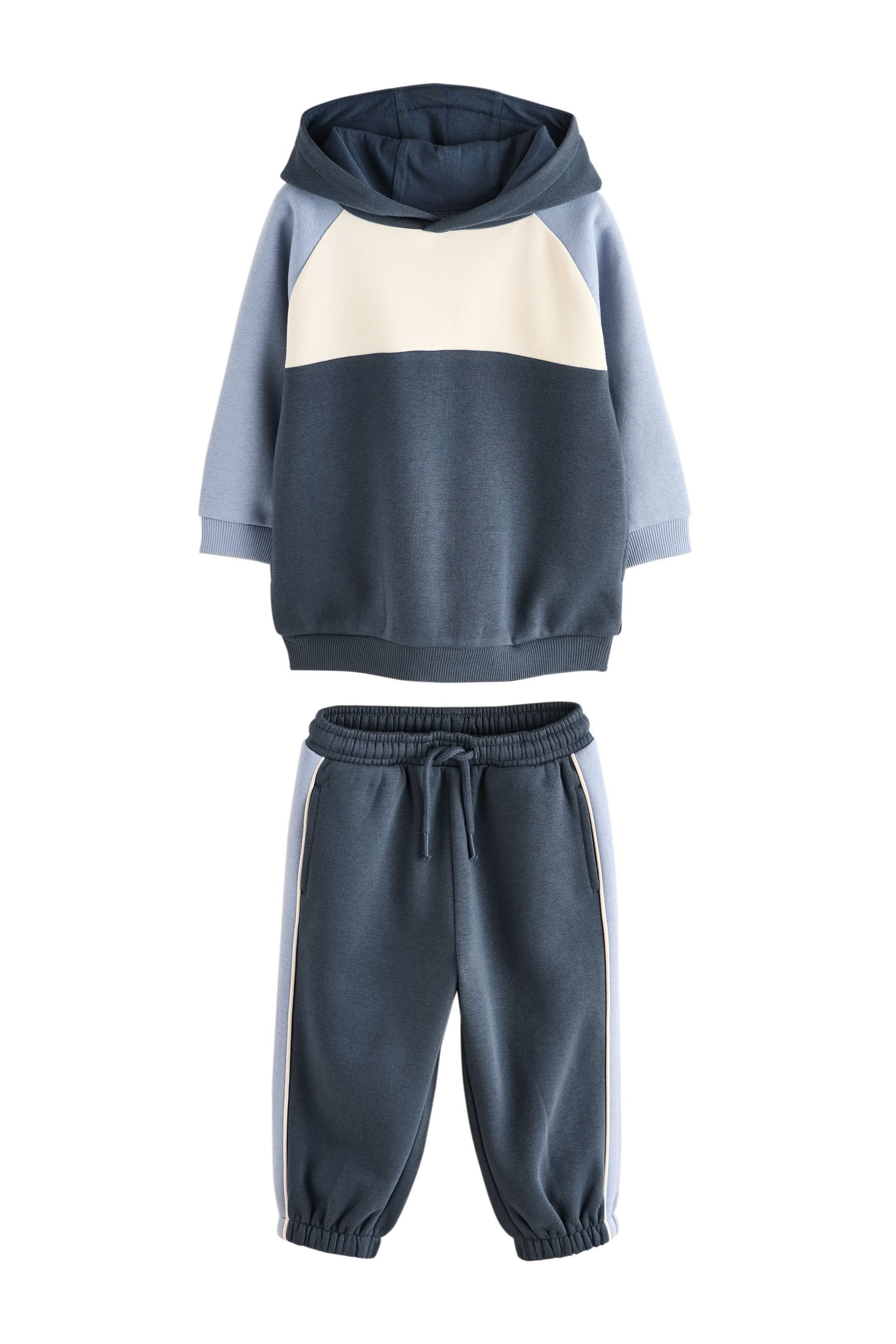 Next Sweatanzug Blockfarben-Kapuzensweatshirt und Jogginghose (2-tlg) – Bild 5 von 5