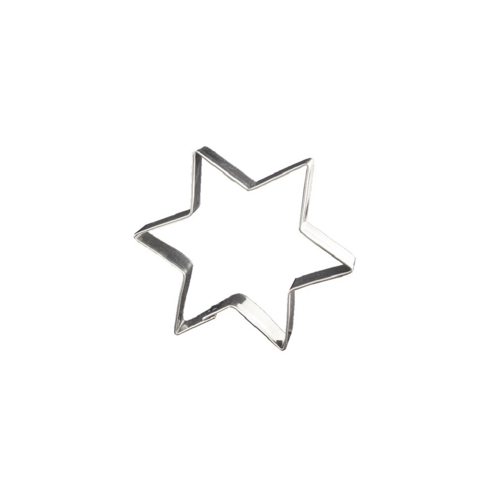 LARES Ausstechform 1109, Ausstecher Stern, 12 cm, Weißblech, zum Backen - Ausstechformen für Kekse, Plätzchen und Lebkuchen