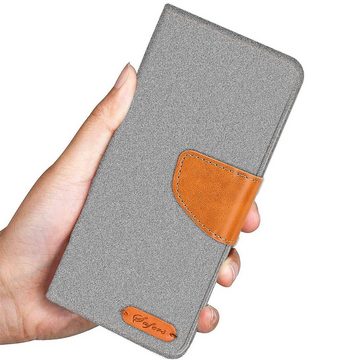 CoolGadget Handyhülle Denim Schutzhülle Flip Case für Huawei P30 Pro 6,5 Zoll, Book Cover Handy Tasche Hülle für P30 Pro New Edition Klapphülle