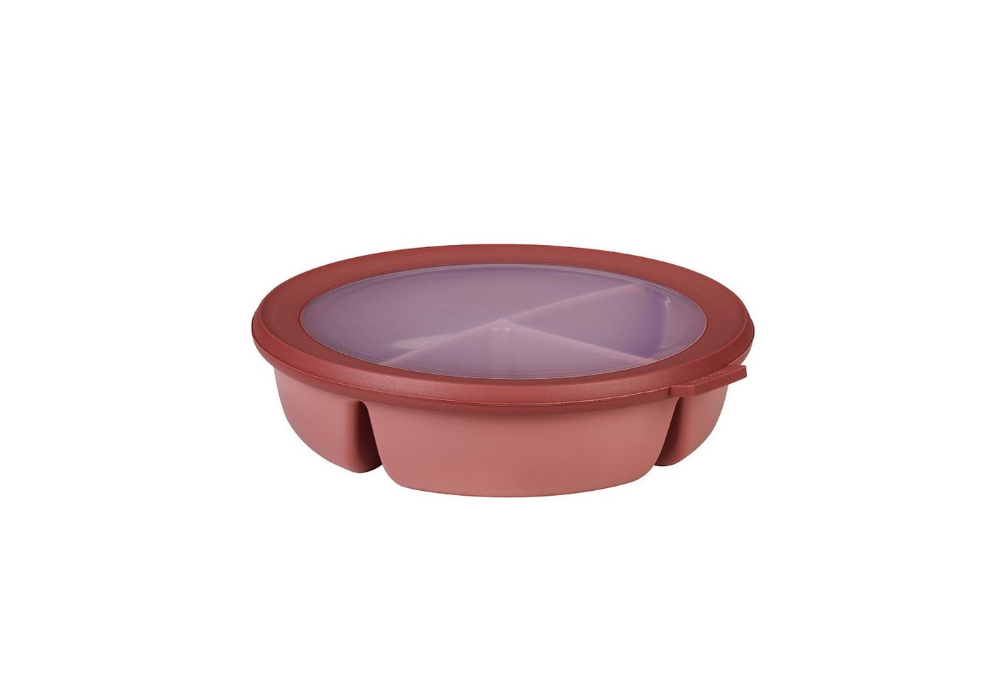 Mepal Lunchbox Bento-Schüssel rund mit 3 Fächern, luftdicht, für Meal-Prep, Polypropylen (PP), Thermoplastische Elastomere (TPE), Vivid Mauve, Mahlzeiten getrennt aufbewahren
