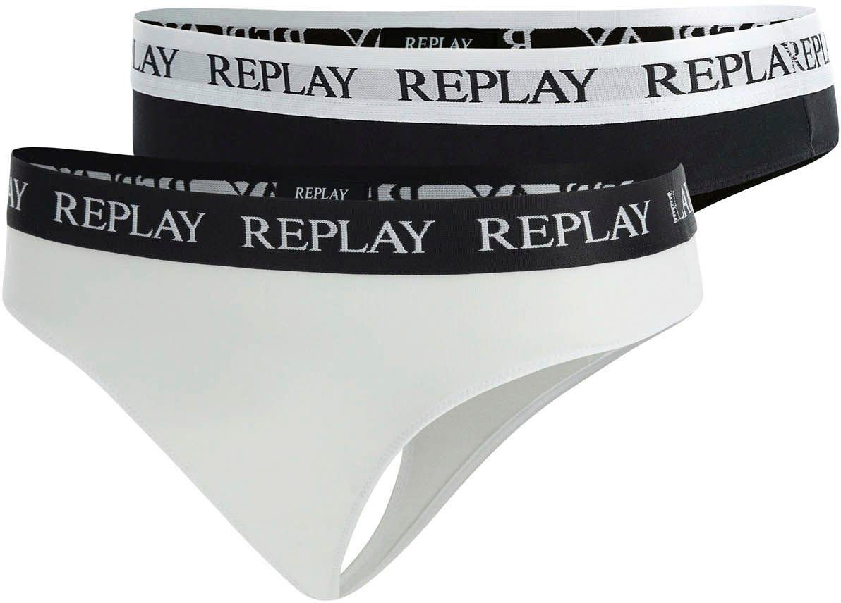 Replay String LADY STRING Style 1 T/C 2pcs waterfall pack (Packung, 2er-Pack) black, white