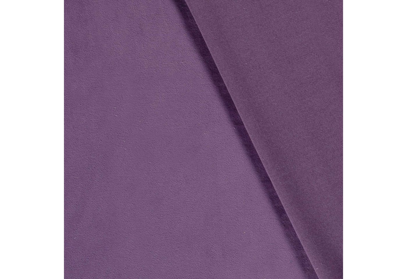 Thumbnail - maDDma Stoff Velour Nicky uni ab 50 x 150cm Jersey Velourstoff Baumwolle, 145 - lila