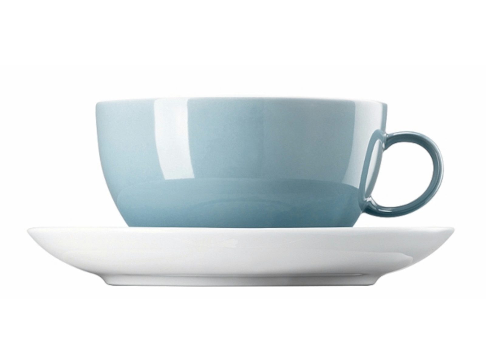Thomas Porzellan Cappuccinotasse Sunny Day Soft Blue Cappuccinotasse 2tlg, Porzellan