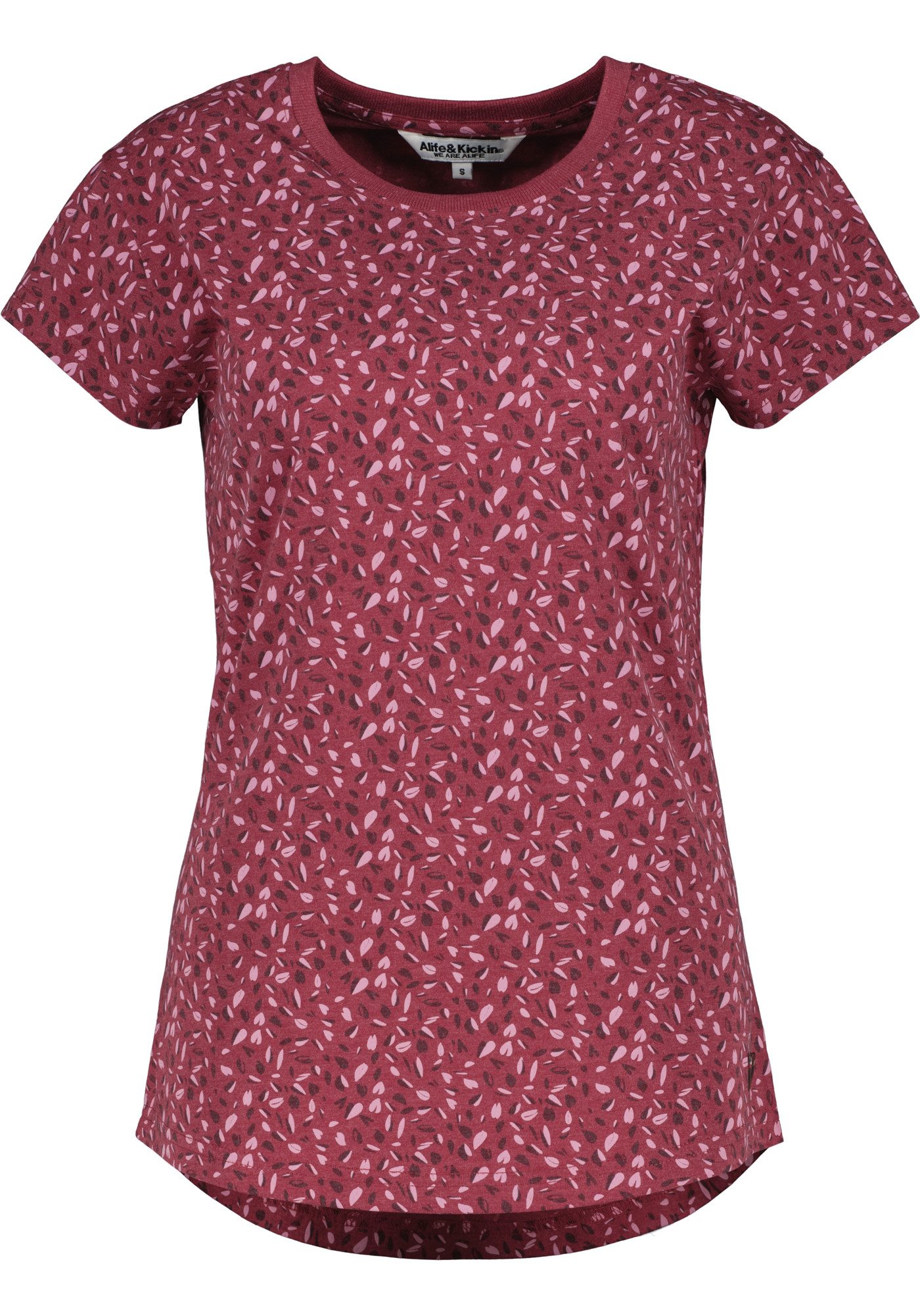 Alife & Kickin Rundhalsshirt FelinaAK B modisches Basic-Shirt mit Rundhals-Ausschnitt, rundem Saum und allover – Bild 5 von 5