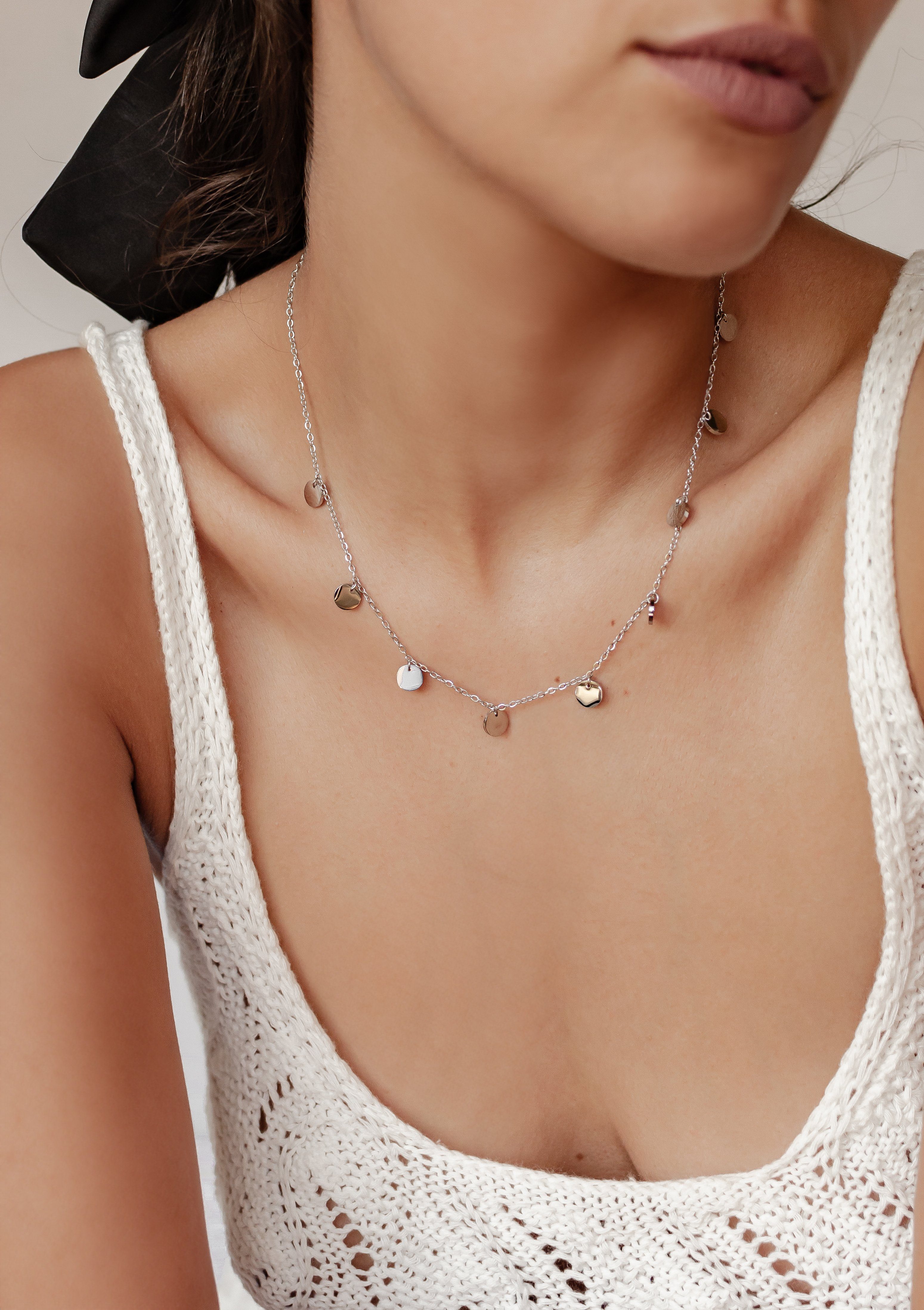 Hey Happiness Charm-Kette Geo Plättchen Anhänger günstig online kaufen