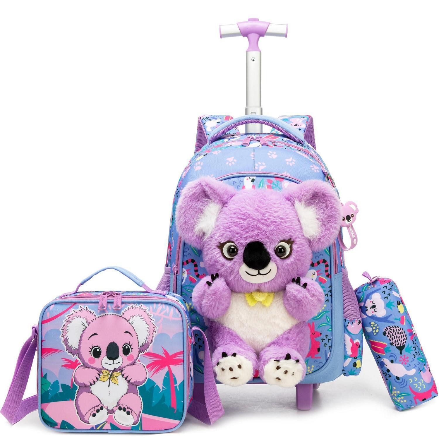 LuxusKollektion Schulranzen Schulrucksack Trolley Koala 3-teilig Set Mädchen