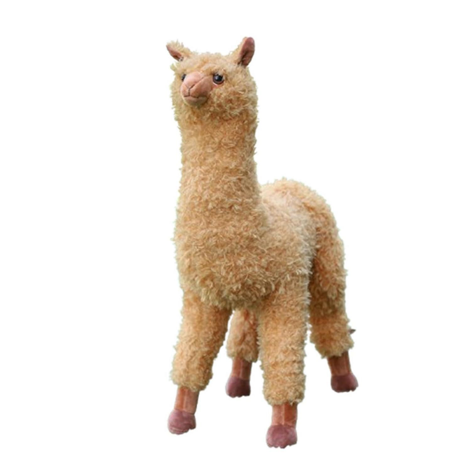 Kuscheltier Alpaka Kuscheltier Plüschtier Lama Kissen Geschenk Kinder 38cm Braun