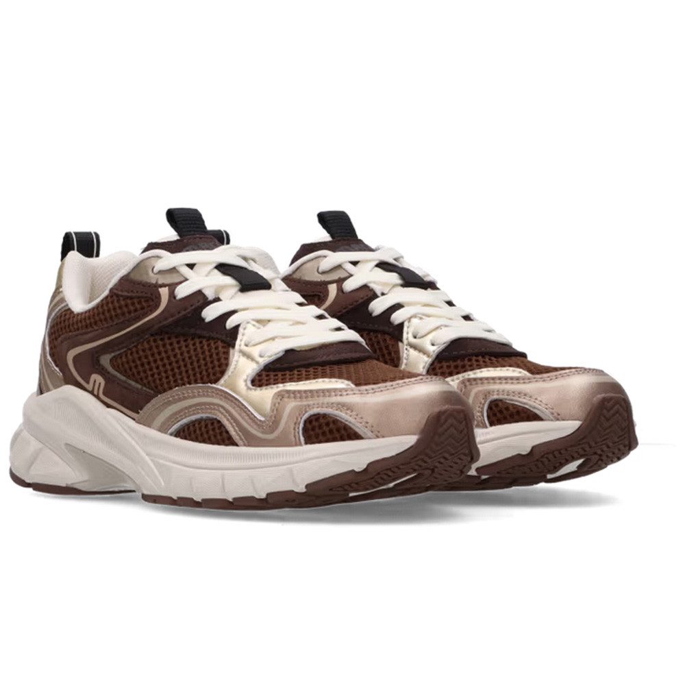 Maruti Novi Leather/textile Brown Dark Brown - Metallic Sneaker günstig online kaufen