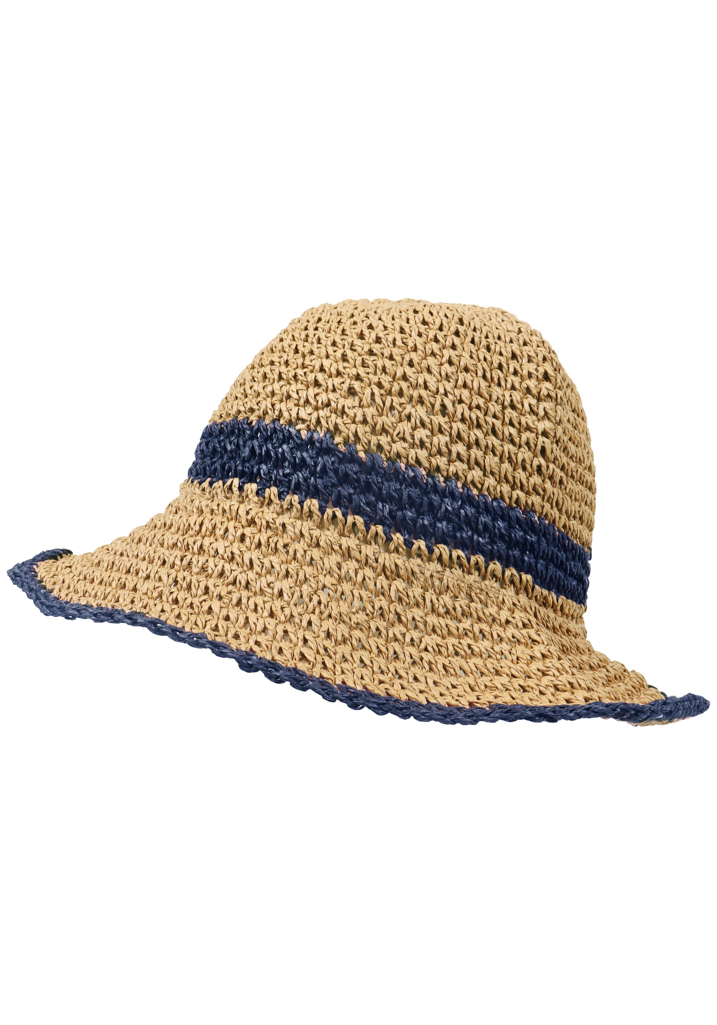 Capelli New York Strohhut mit zweifarbiger Optik