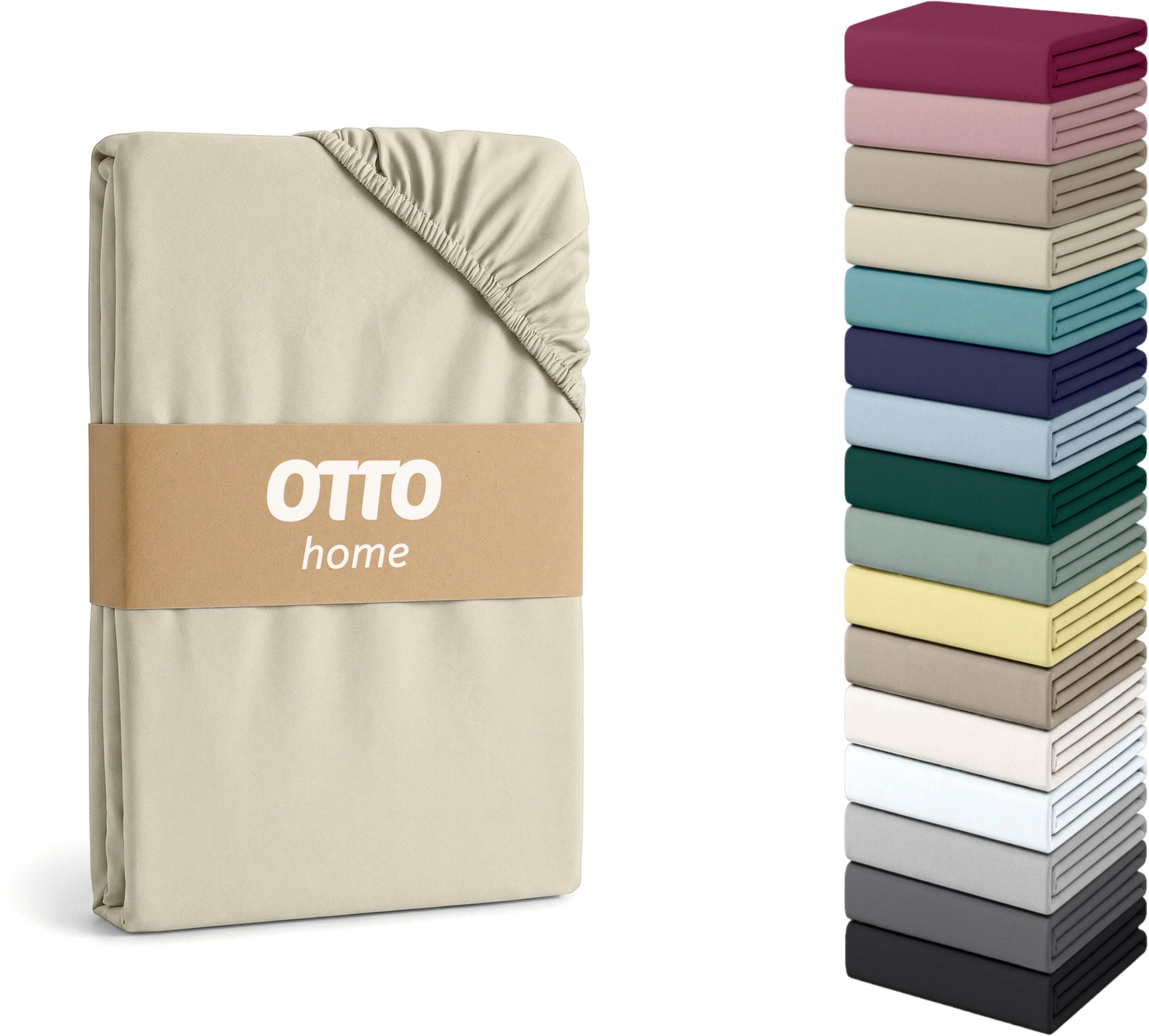 OTTO home Spannbettlaken Physalis Topper COMFORT, Jersey-Elasthan, Gummizug: rundum, (1 Stück), bis 10 cm Höhe, Bettlaken, Laken, in Comfort & Premium Qualität