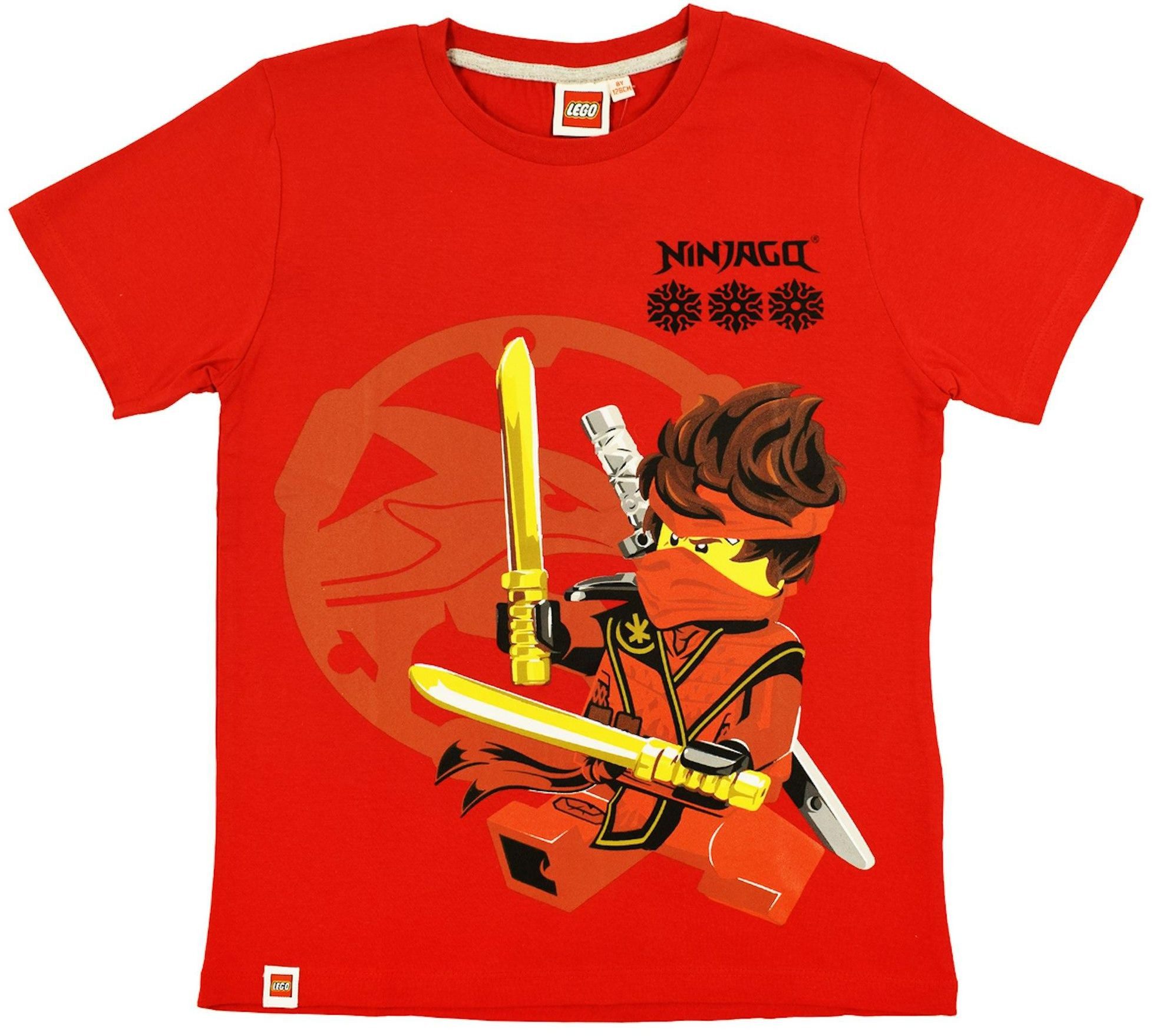 LEGO® kidswear T-Shirt LEGO ® Ninjago Kinder T-Shirt Rot Jungen + Mädchen 98 - 128 Ninjago Lizensierter Original Druck