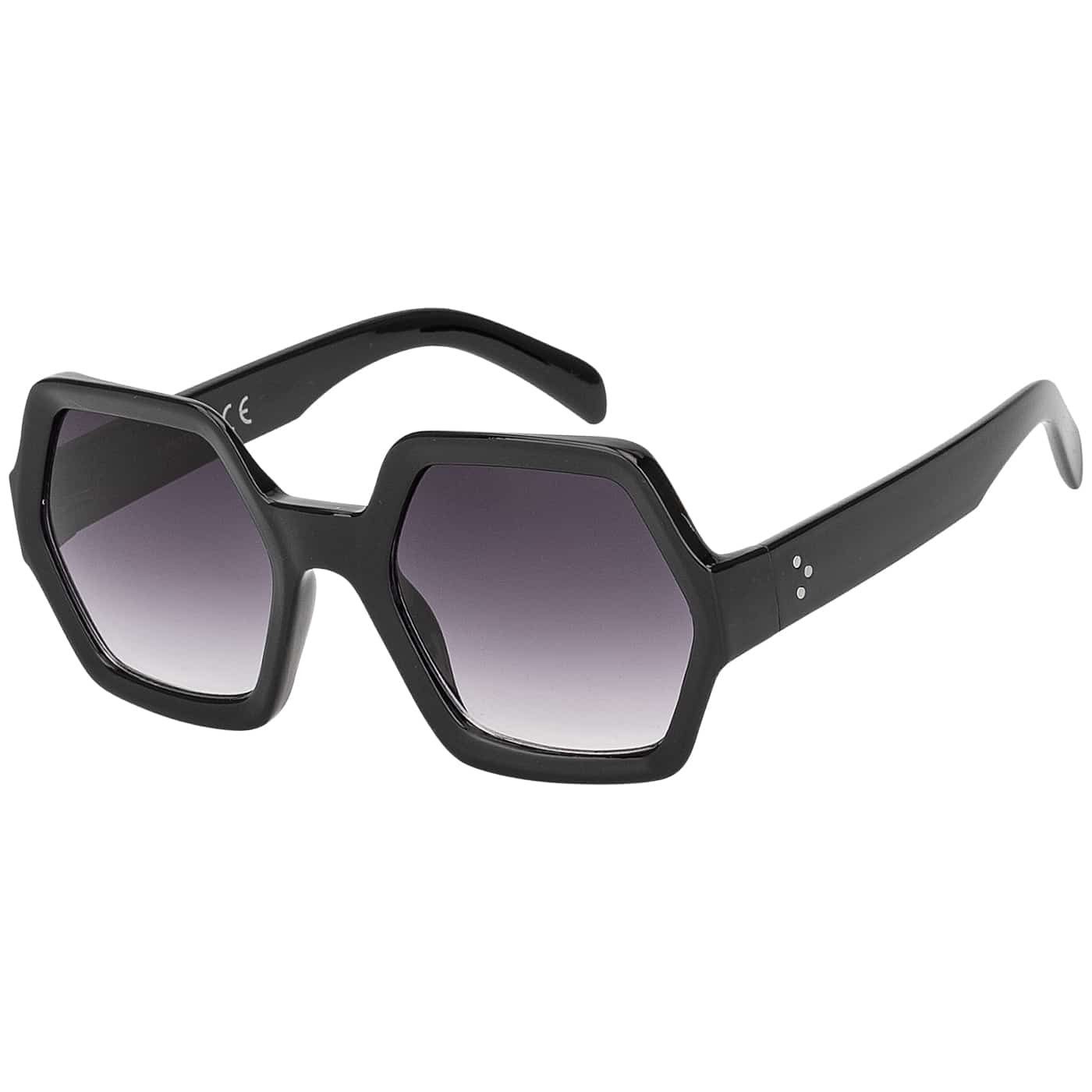braunen Sonnenbrille Damen Retrosonnenbrille BEZLIT (1-St) mit Eyewear Große und Linsen Designer Schwarz violett