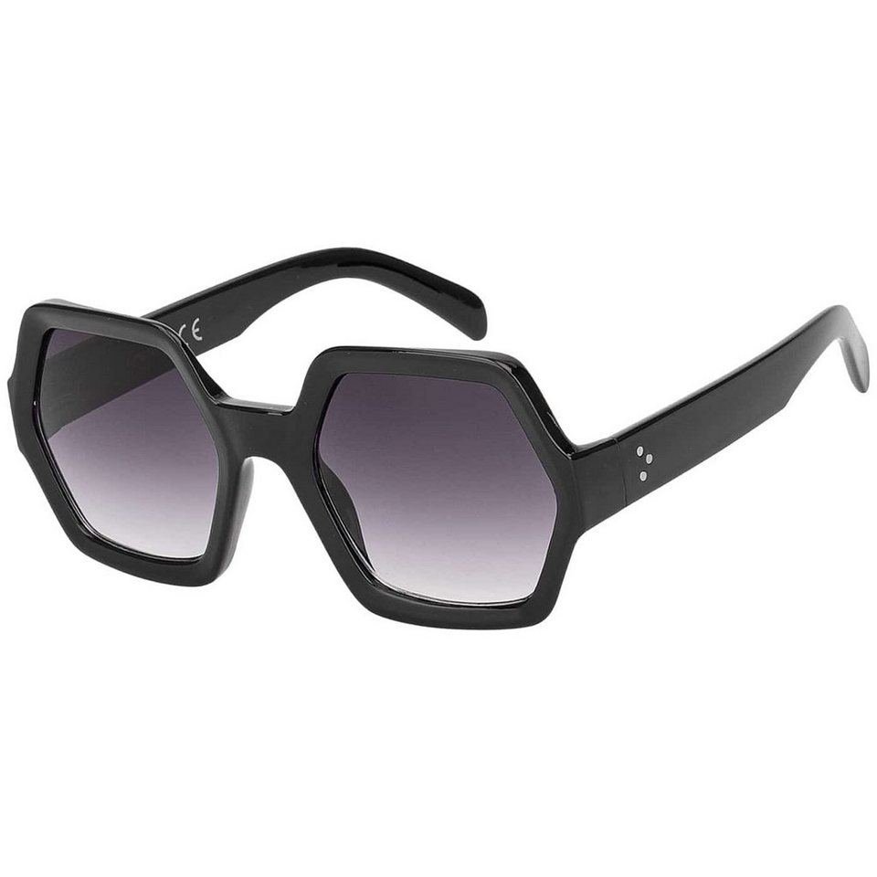 BEZLIT Eyewear Retrosonnenbrille Große Designer Damen Sonnenbrille (1-St)  mit violett und braunen Linsen