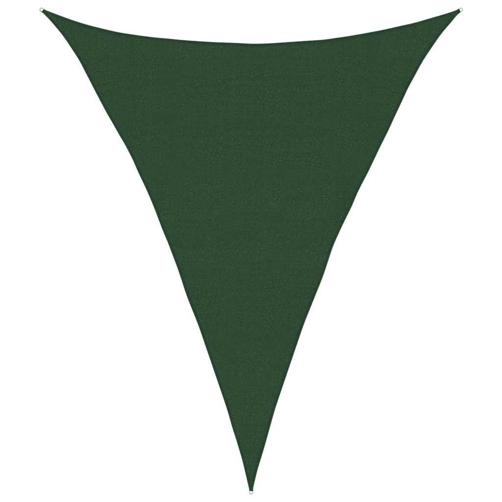 vidaXL Sonnensegel Sonnensegel 160 g/m² Dunkelgrün 4x5x5 m HDPE, (1-tlg)