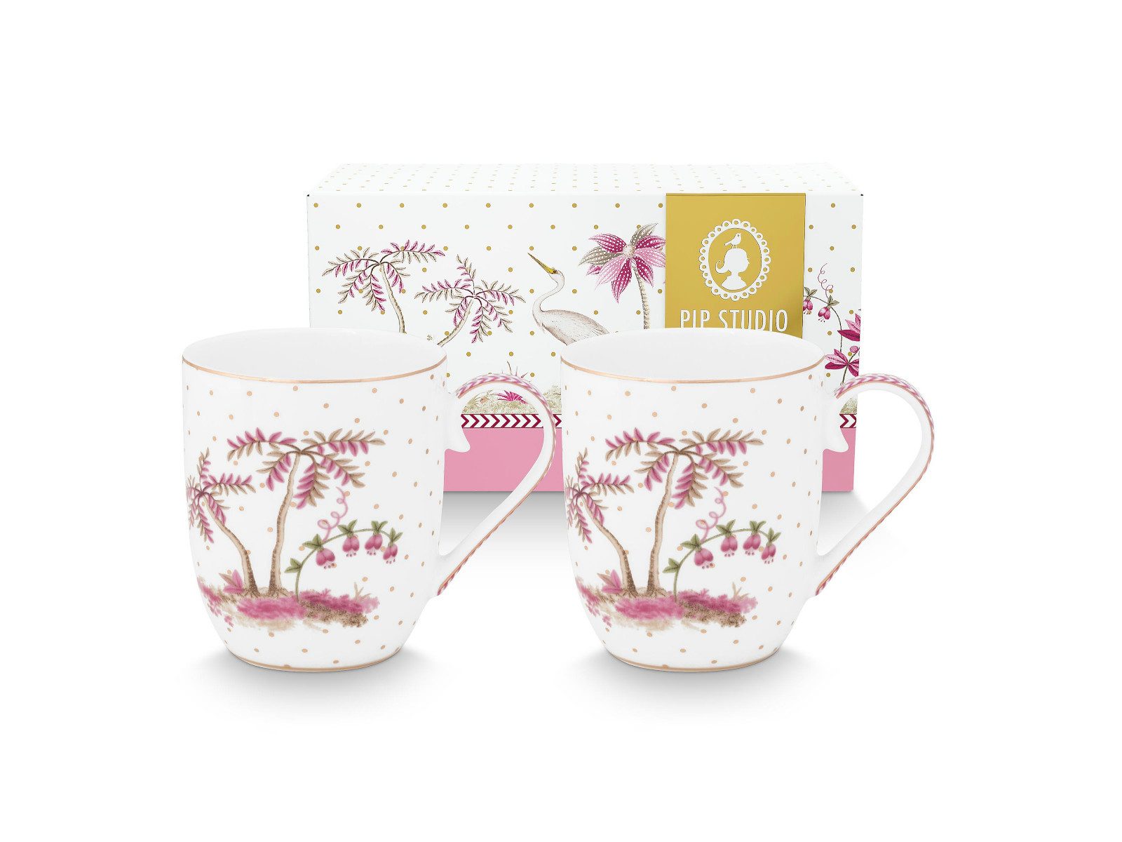 Becher Jolie Dots Gold Pink Becher Small 145ml Set2