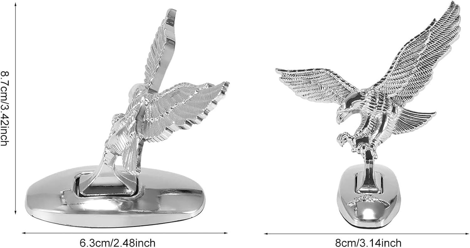 FELIXLEO Aufkleber Auto Emblem Adler Figur Motorhaube Kühlerfigur Logo für Auto Motorrad, (1tlg)