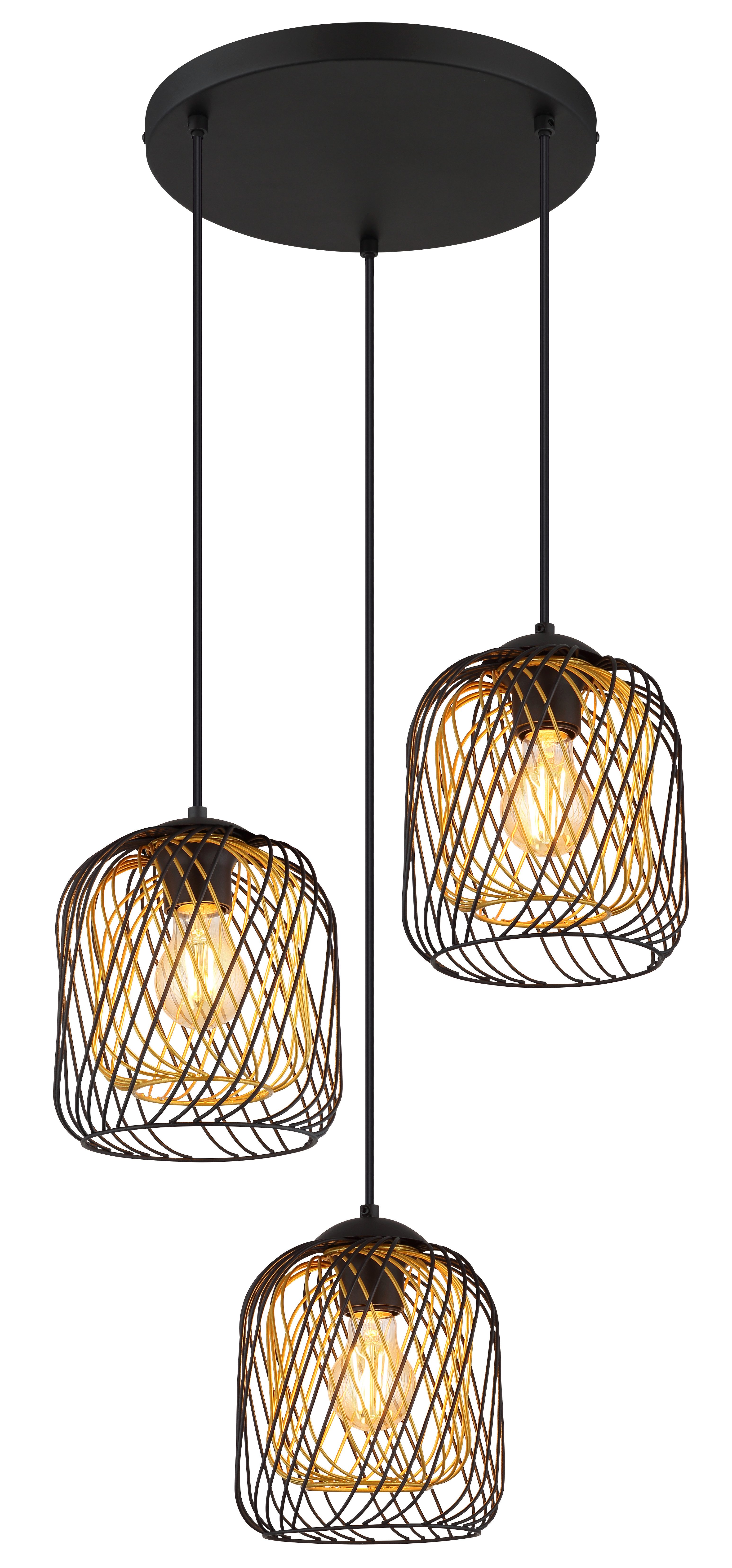 GLOBO LIGHTING Hängeleuchte DICHTI, ohne Leuchtmittel, Hängelampe/Pendelleuchte/Esszimmer/Wohnzimmer/Esstisch