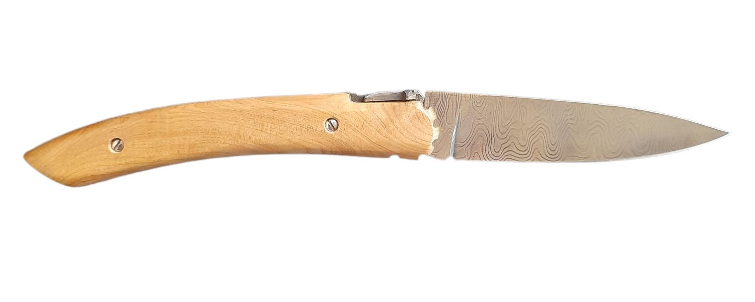 L`Atelier des Couteaux Taschenmesser L'Atellier des Couteaux Taschenmesser aus Damast Stahl, (1 St), Klinge aus Damaststahl, Taschenmesser