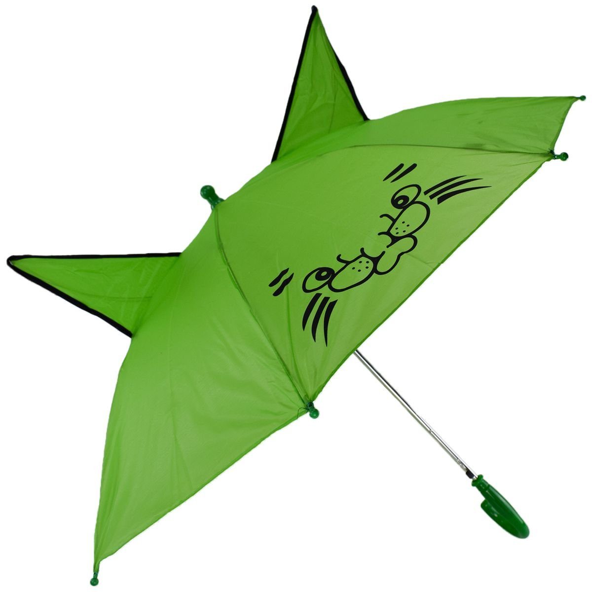 Öffnung, für Kinder Regenschirm und Shop Stockregenschirm cm Marabellas Ø Ohren fröhliches 90 automatischer mit Design Grün