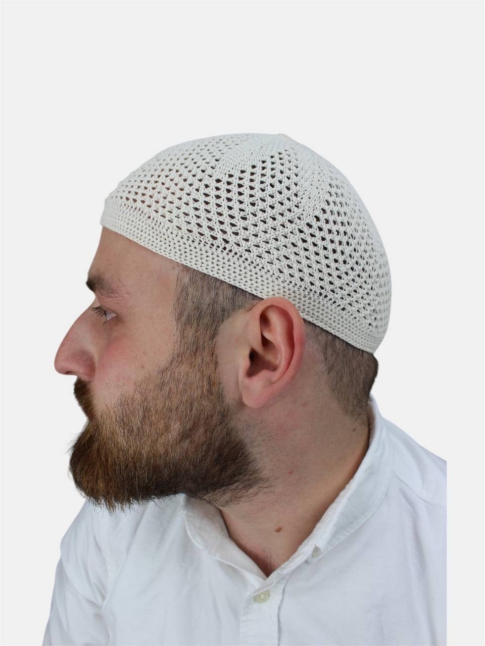 Aymasal Strickmütze Handgestrickte elastische Gebetsmütze Herren Islamische Produkte Takke (Einzelartikel) Handgestrickte Elastische Gebetsmütze Herren