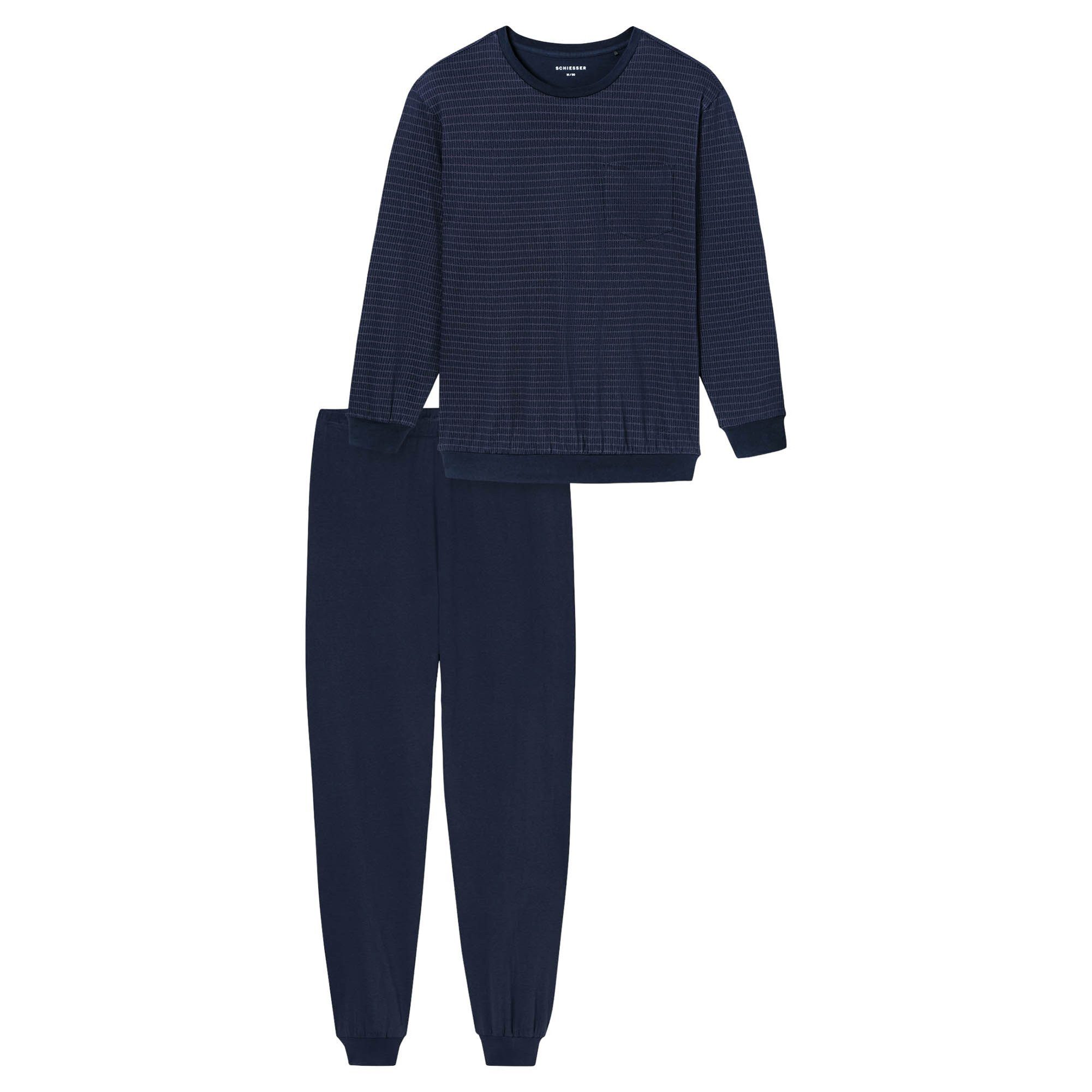 Pyjama Herren Pyjama Baumwolle Casual Essentials