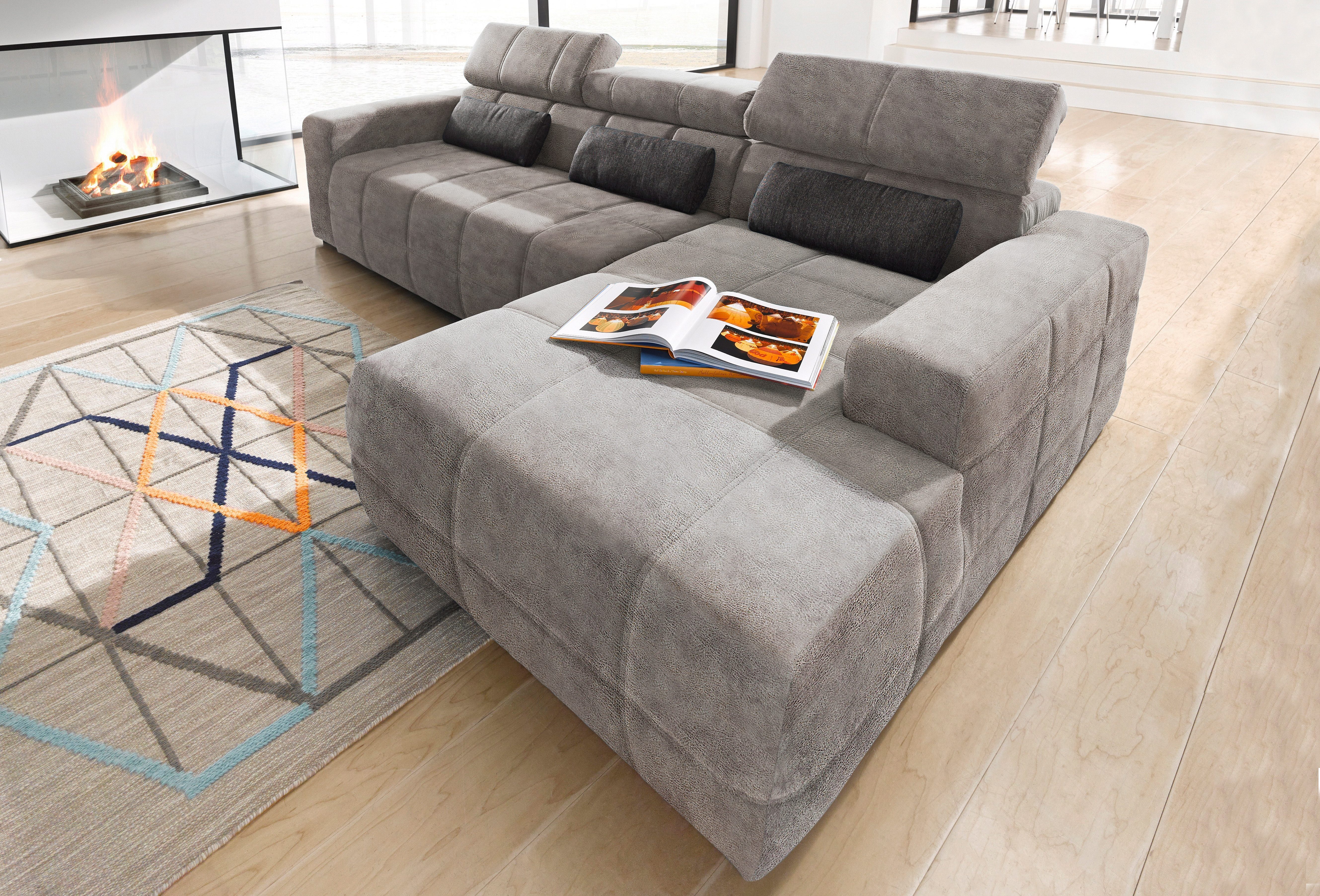 DOMO collection Ecksofa Brandon B/T/H: 289/177/80 cm, whlw. mit Sitztiefenv günstig online kaufen