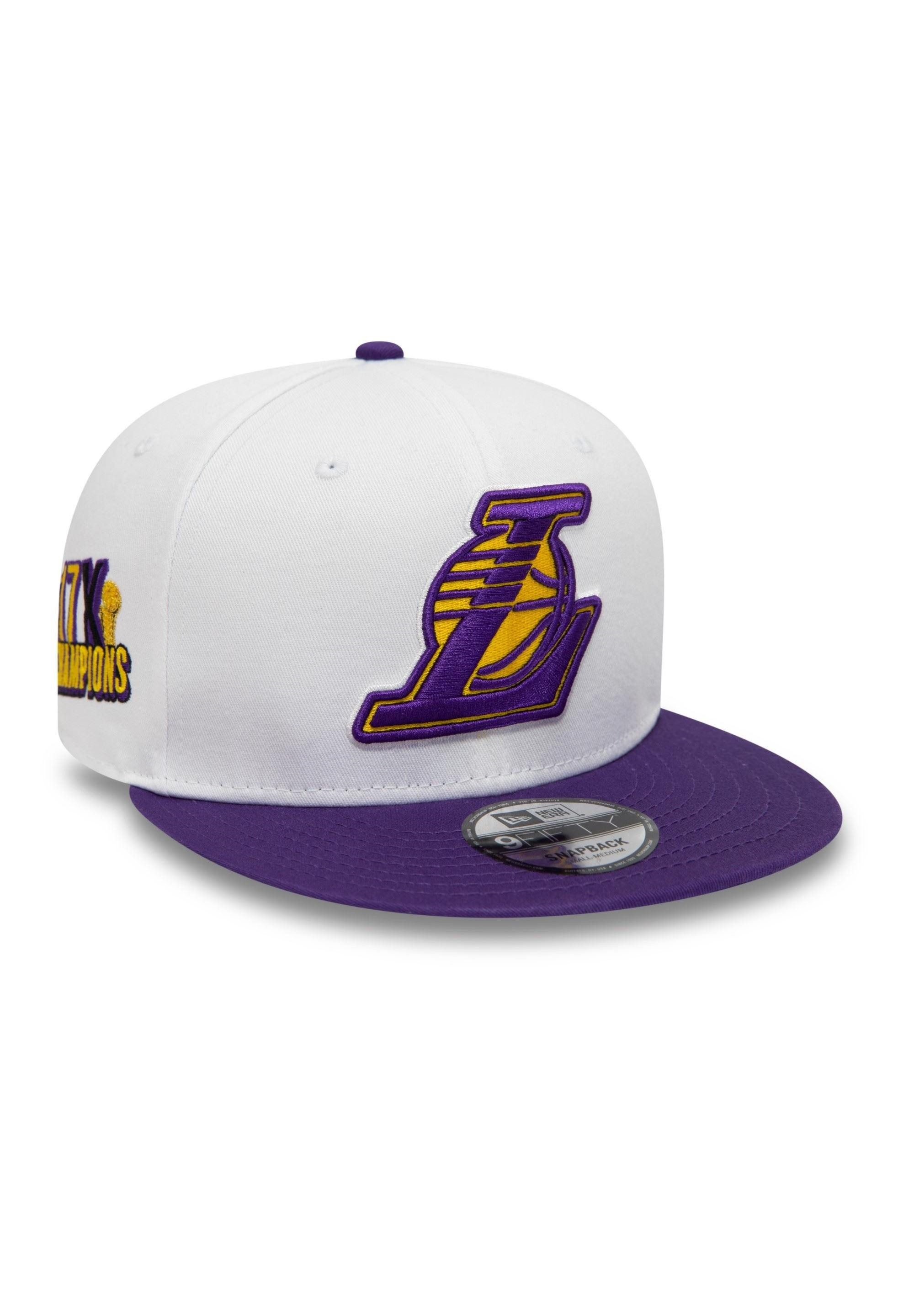 New Era Snapback Cap Los Angeles Lakers NBA White Crown Patches White 9Fifty Snapback Cap N (1-St)