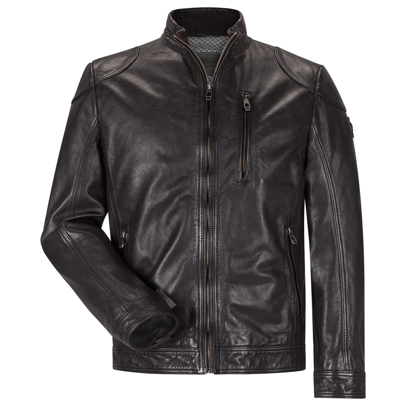 Lederjacke MSPepino Herren Bikerjacke Jacke Leder