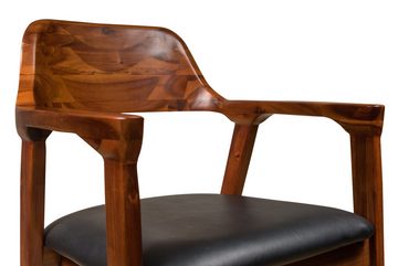 Junado® Armlehnstuhl Angel, Armlehnstuhl im Retro-Stil mit Sitzgefühl der extra Klasse aus massiv
