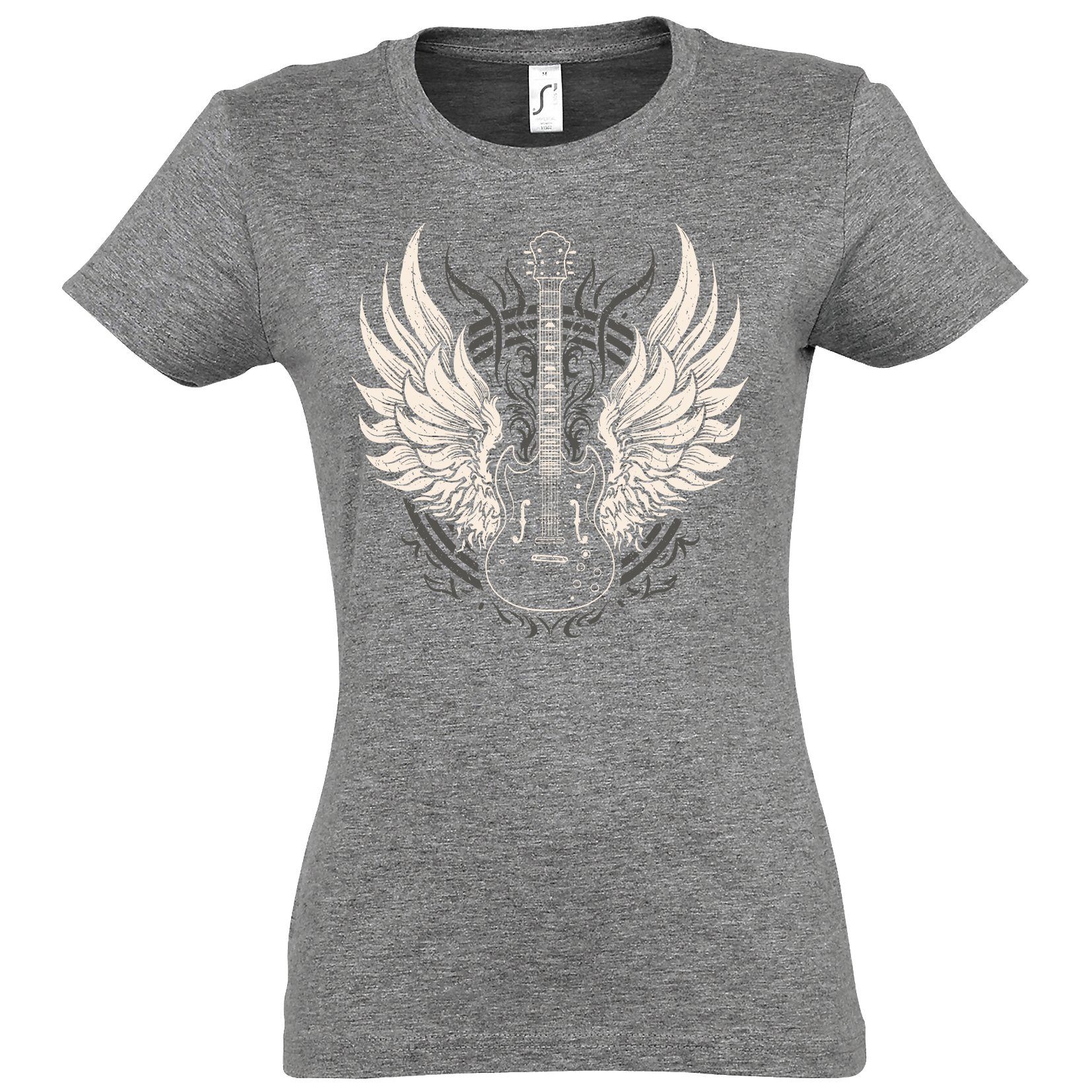 Youth Designz Print-Shirt Flügel Gitarre Damen günstig online kaufen