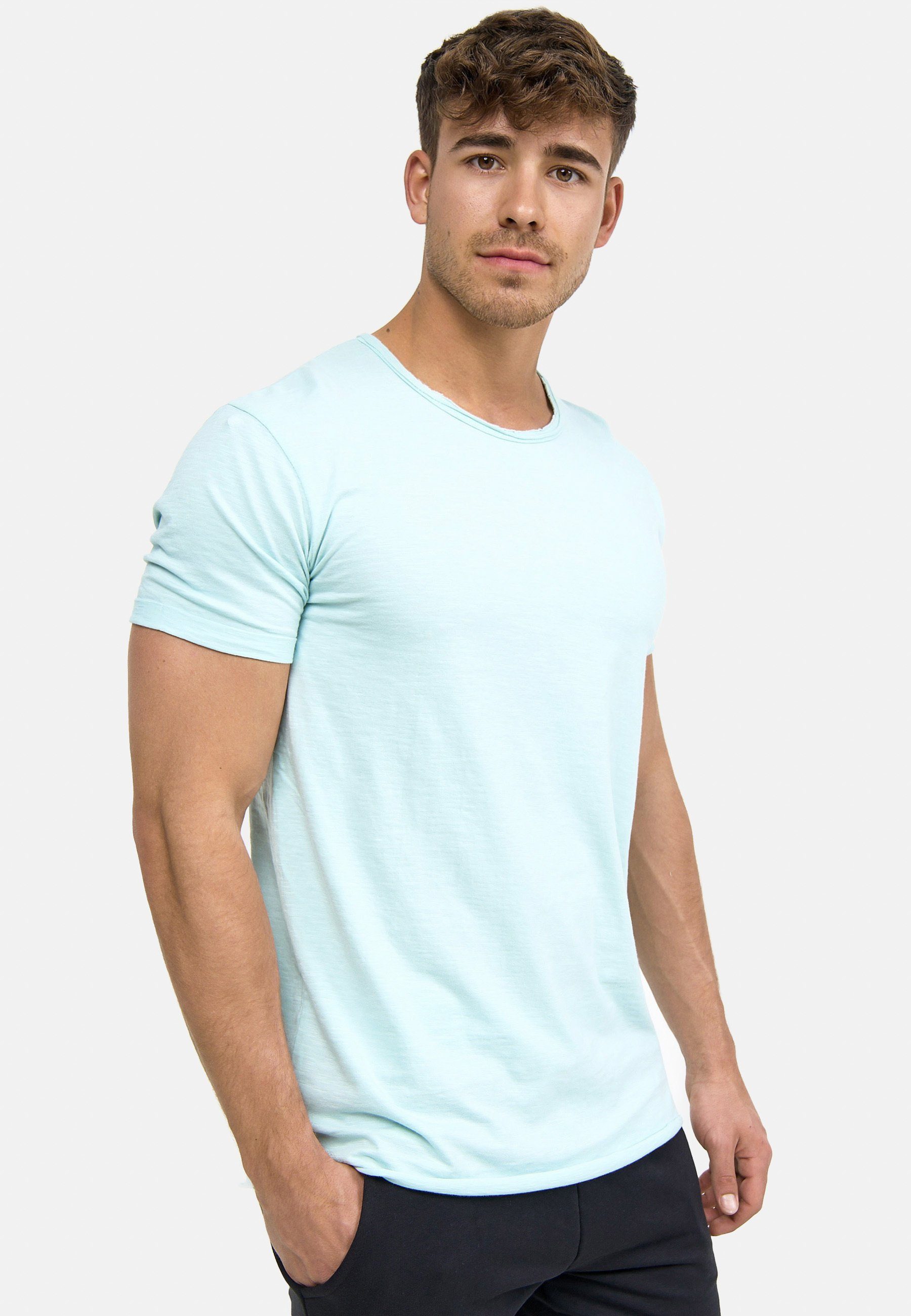 Indicode T-Shirt Herren Willbur Tee Shirt Tee Herrenshirt mit Rundhalsaussc günstig online kaufen